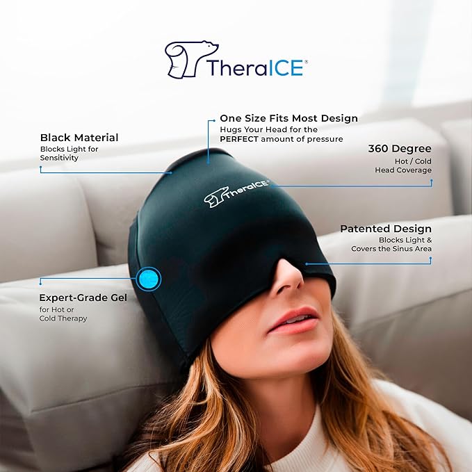 TheraICE Knee Ice Pack Wrap Compression Sleeve for Injuries, Reusable Gel Cold Packs Brace Also for Elbow, Ankle & Calf - Flexible Cold Wrap Recovery for Meniscus, ACL, MCL Pain Relief (XL)