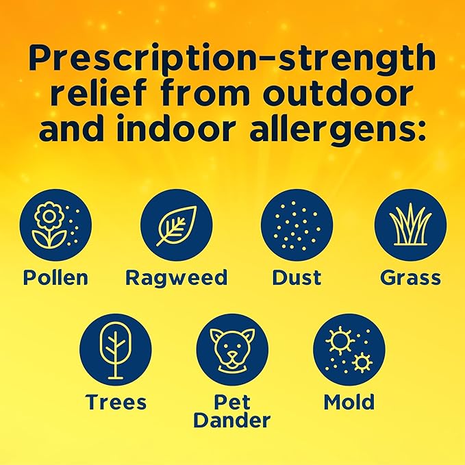 Xyzal 24 Hour Allergy Relief Medicine, Original Prescription Strength Antihistamine, Levocetirizine Dihydrochloride Tablets, 5 mg, 80 Count