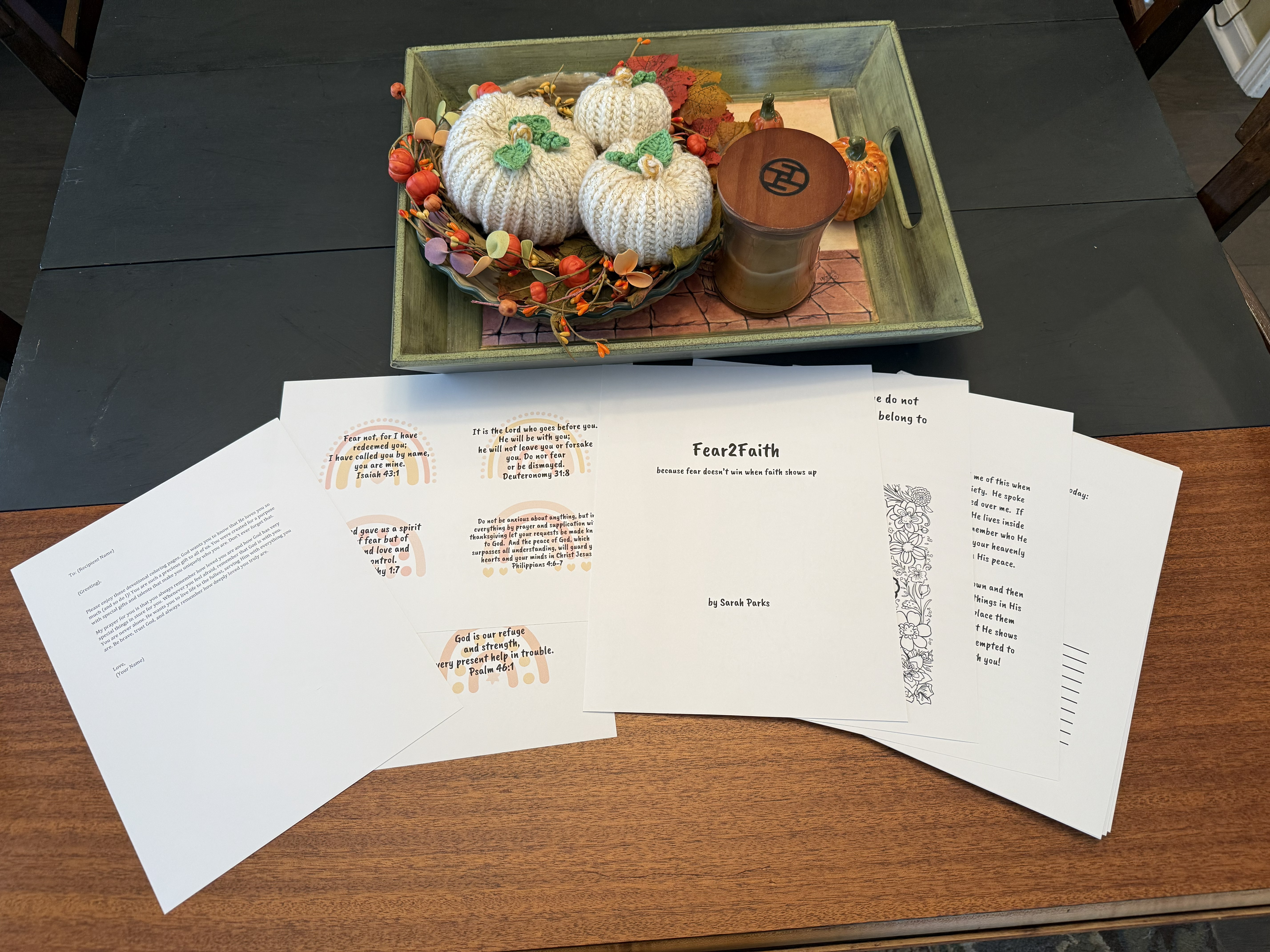 Fear2Faith 8-Day Devotional and Coloring Pages