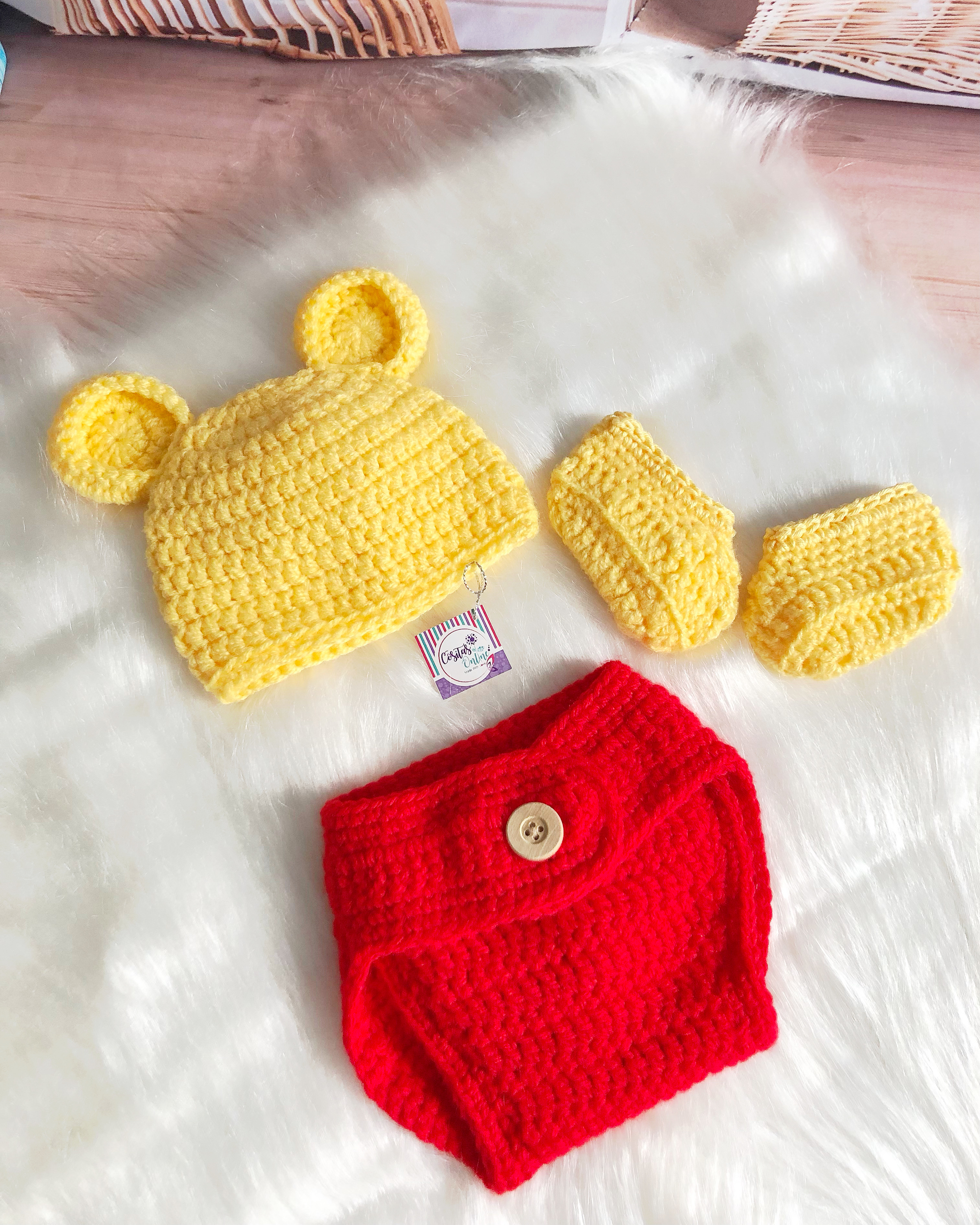 Conjunto Winnie Pooh em crochê