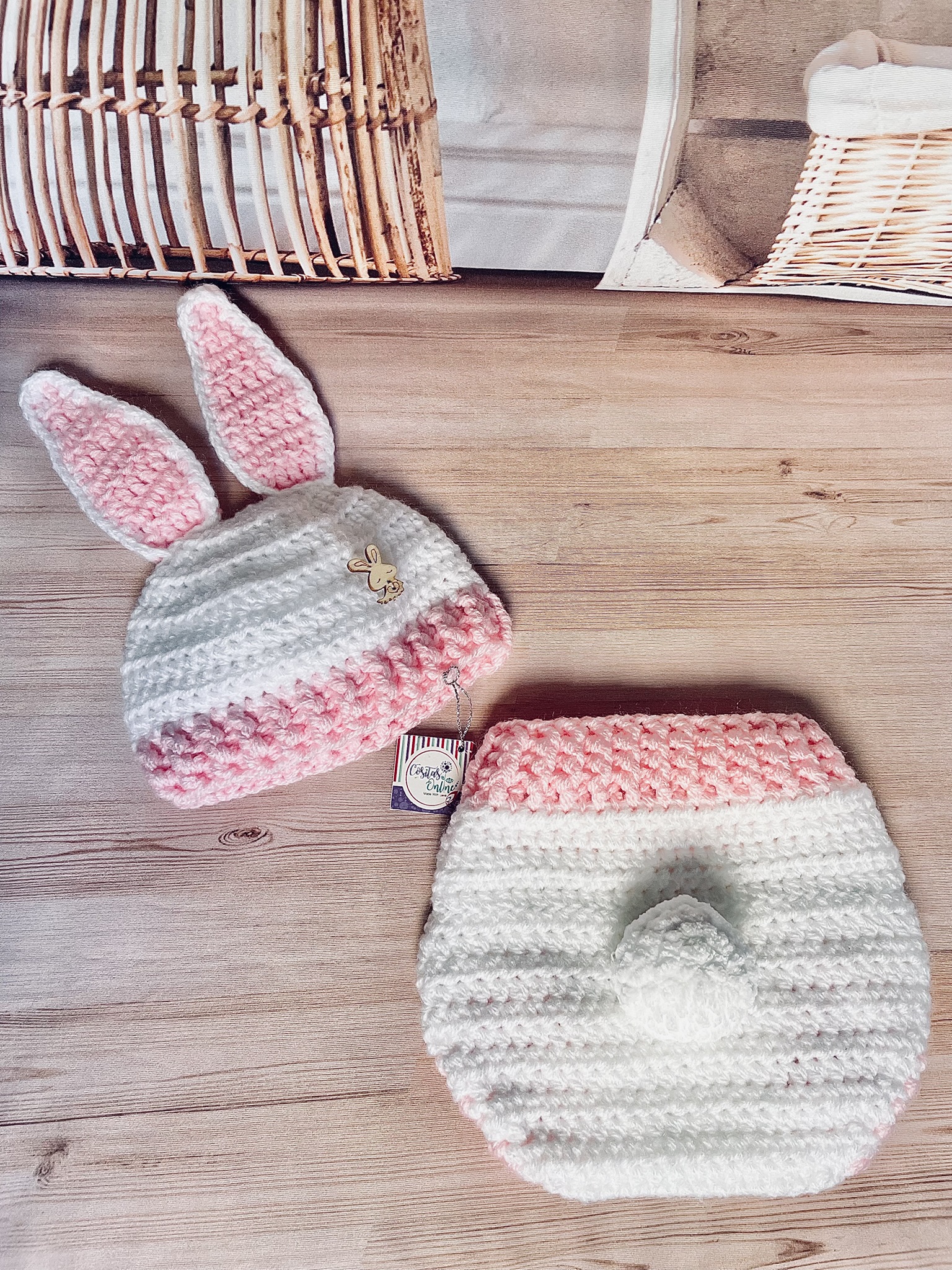 Conjunto Coelhinha em crochê