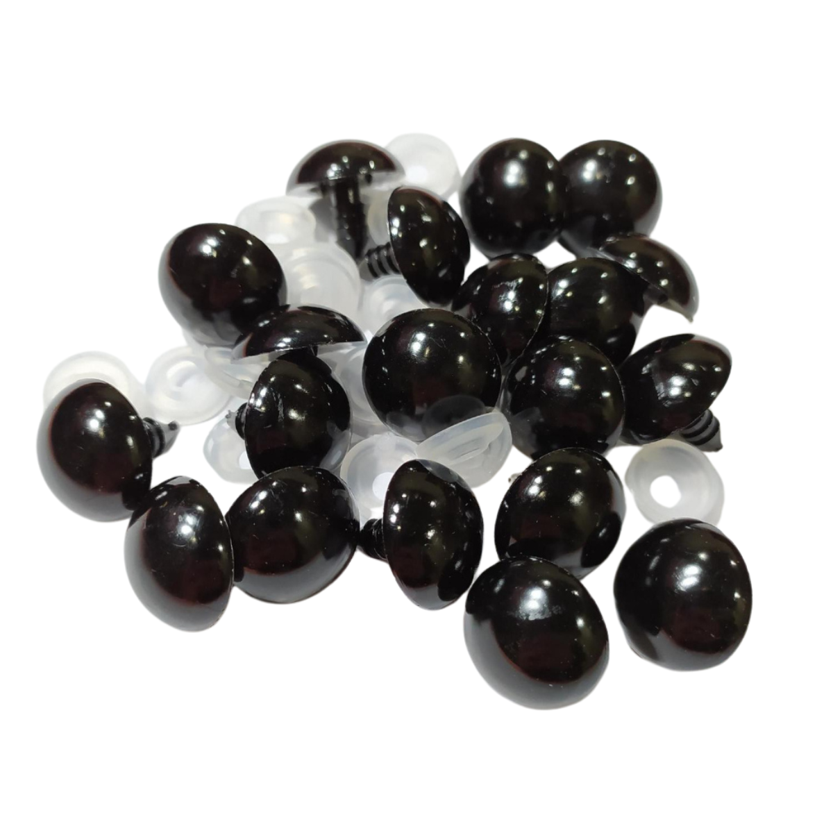 Olhos Para Amigurumi Círculo Nº 6, 8, 10, 12 e 14 (Pacote com 100 pares)