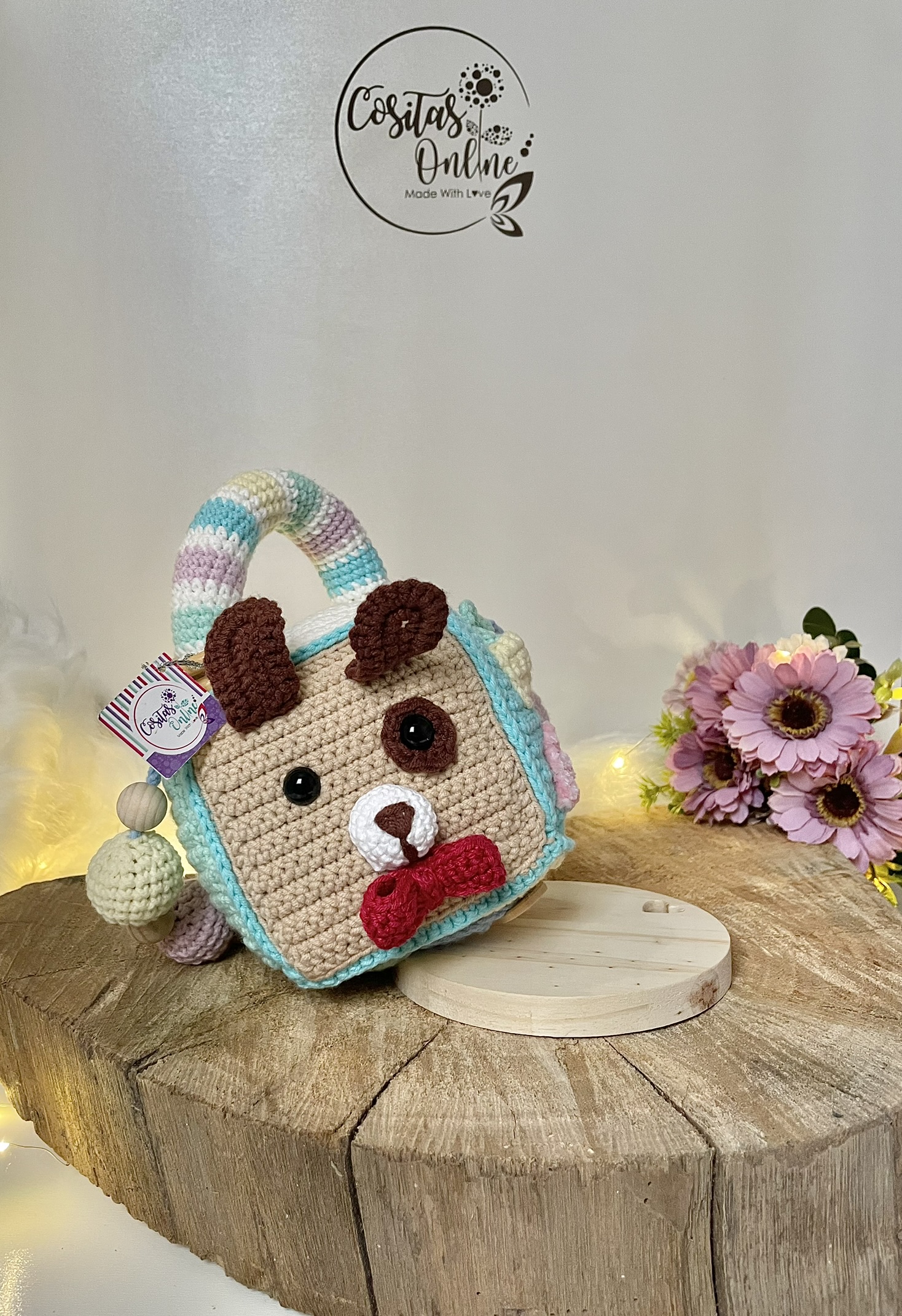 Cubo Didático Sensorial de Crochê 