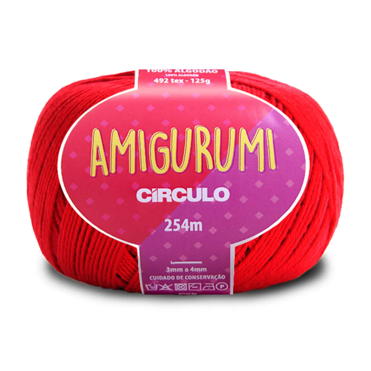 Fio Amigurumi Círculo 125g 254 mts - Vermelho-Circulo