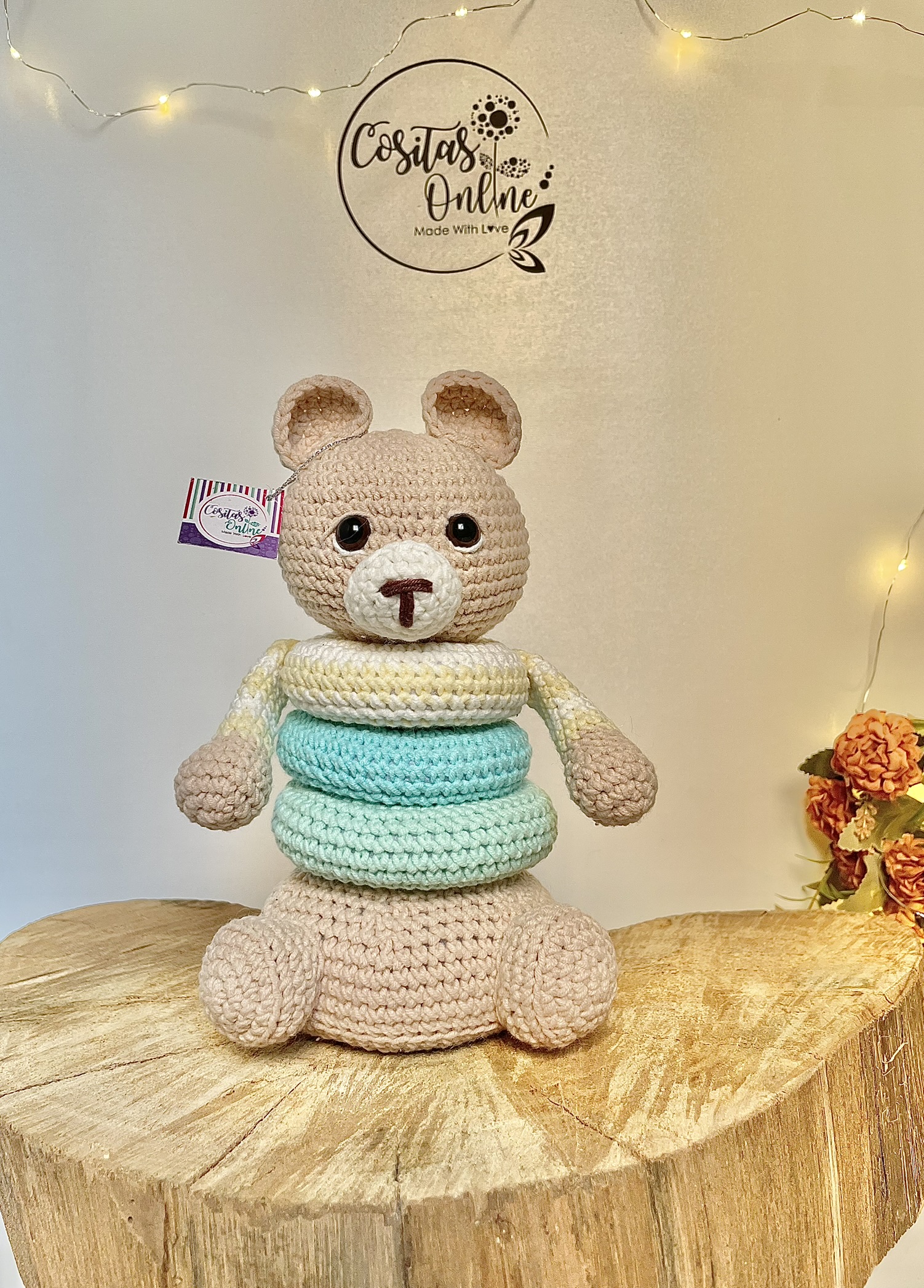 Monta E Desmonta Amigurumi Ursinho De Crochê Brinquedo Didático