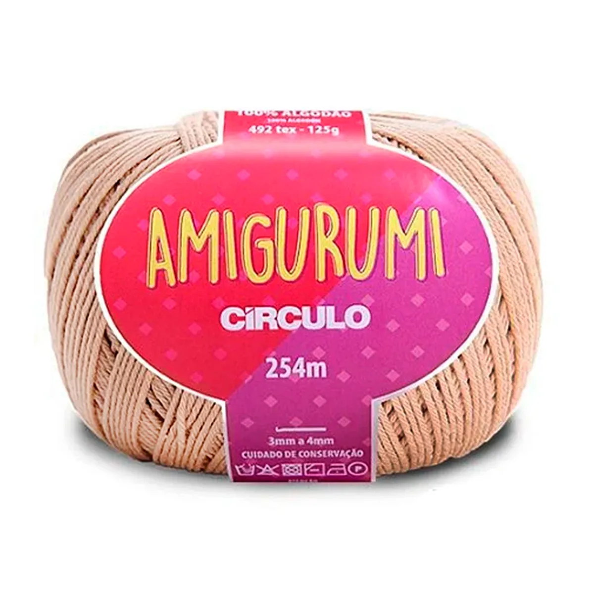 Fio Amigurumi Círculo 125g 254 mts - Amêndoa