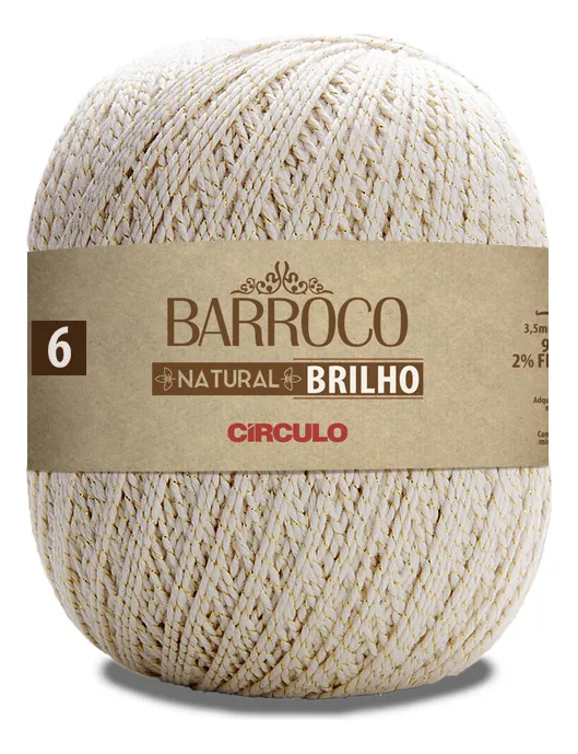 Barroco Natural Brilho Ouro Círculo N° 6 - 400g
