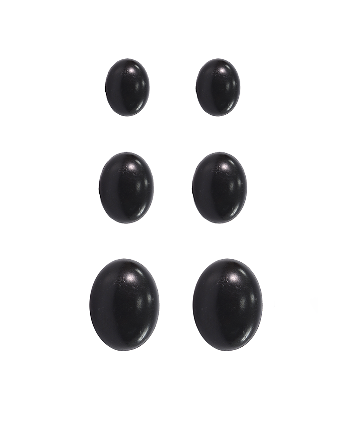 Olhos ovais para Amigurumi Círculo Nº 6, 8 e 10 (Pacote com 100 pares)