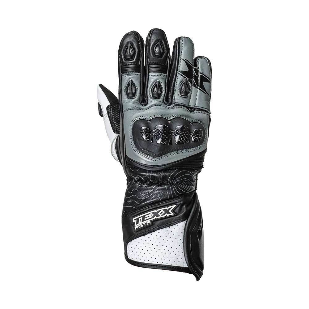 LUVA TEXX PISTA V2 CINZA E PRETA