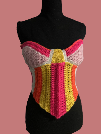 Strapless Crochet Bustier Corset 
