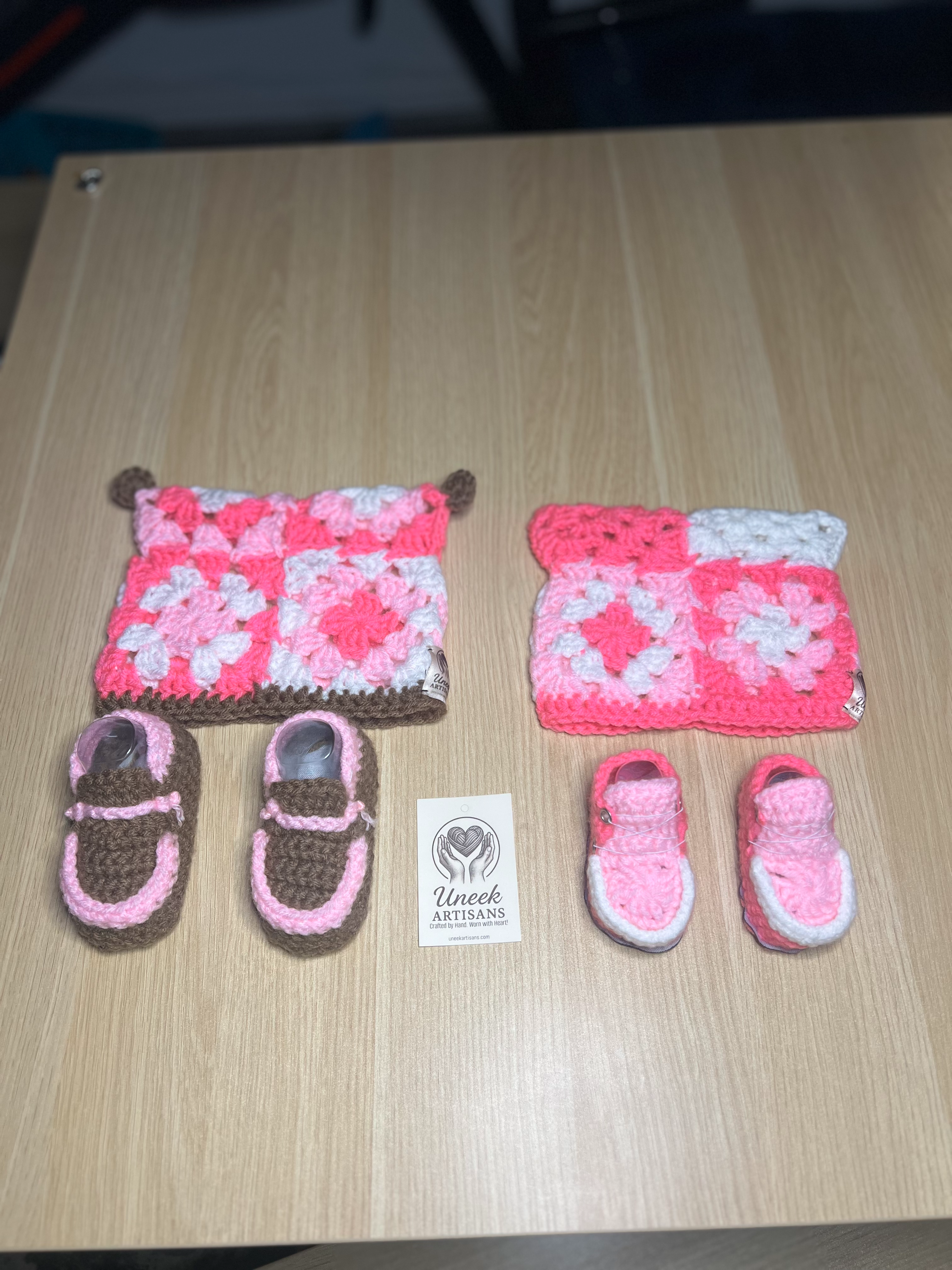 Kids Cat Ear Beanie Set