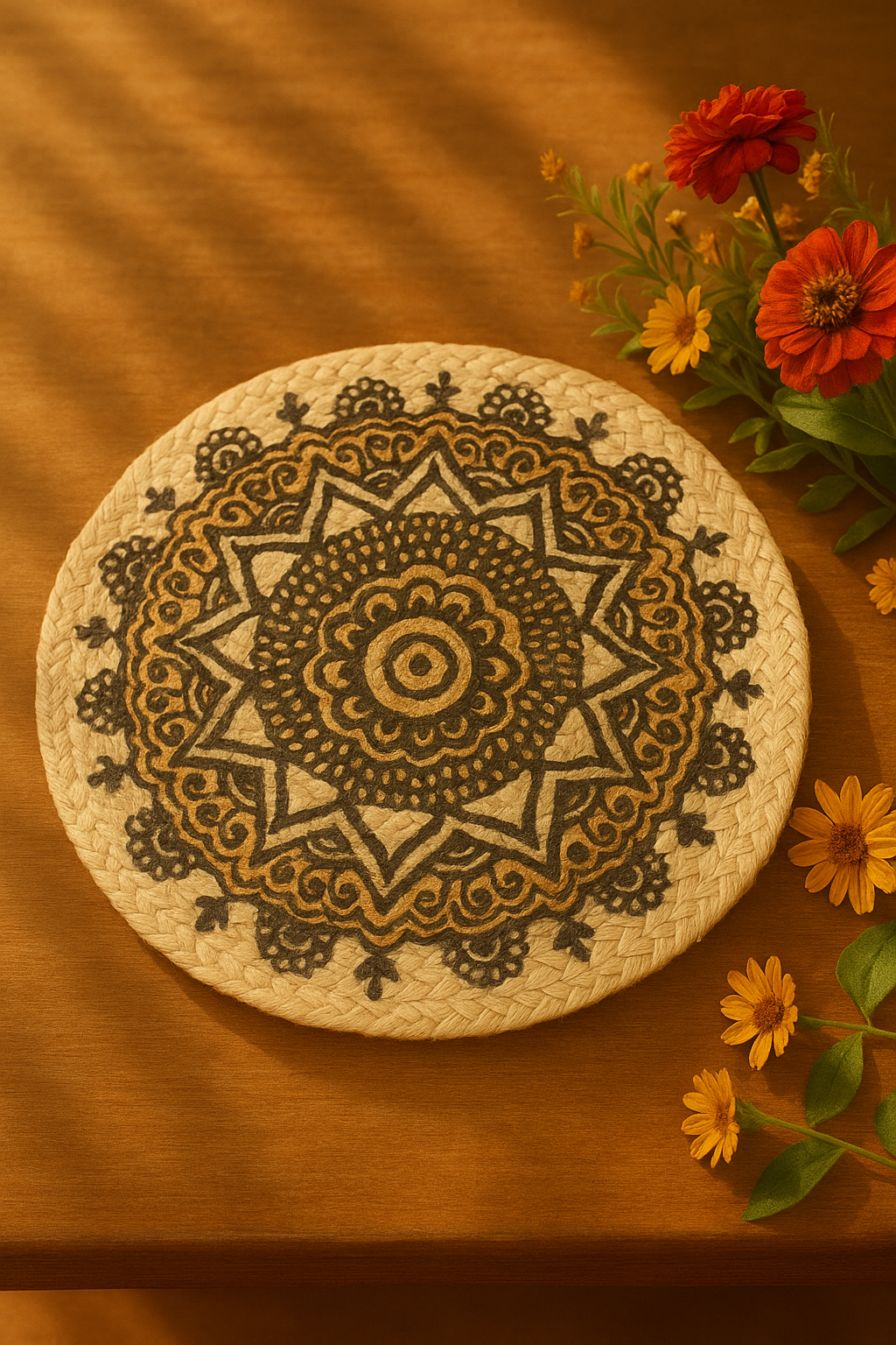 Handmade Printed O Table Top