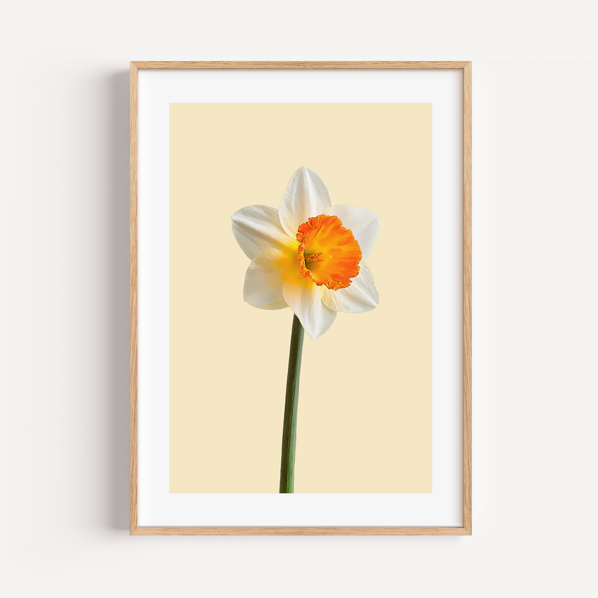Unframed Daffodil Pretty Spring Floral Art Print