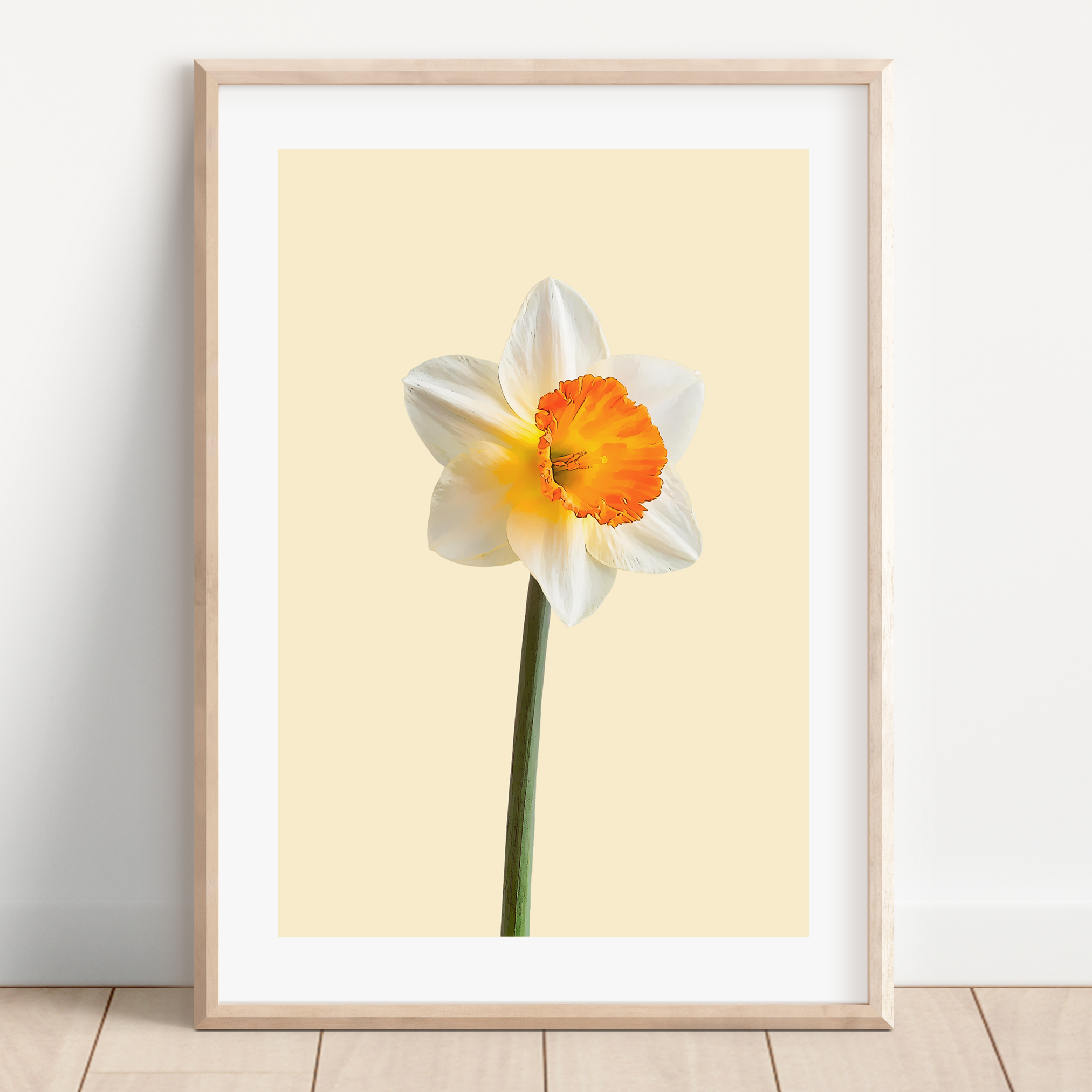 Unframed Daffodil Pretty Spring Floral Art Print