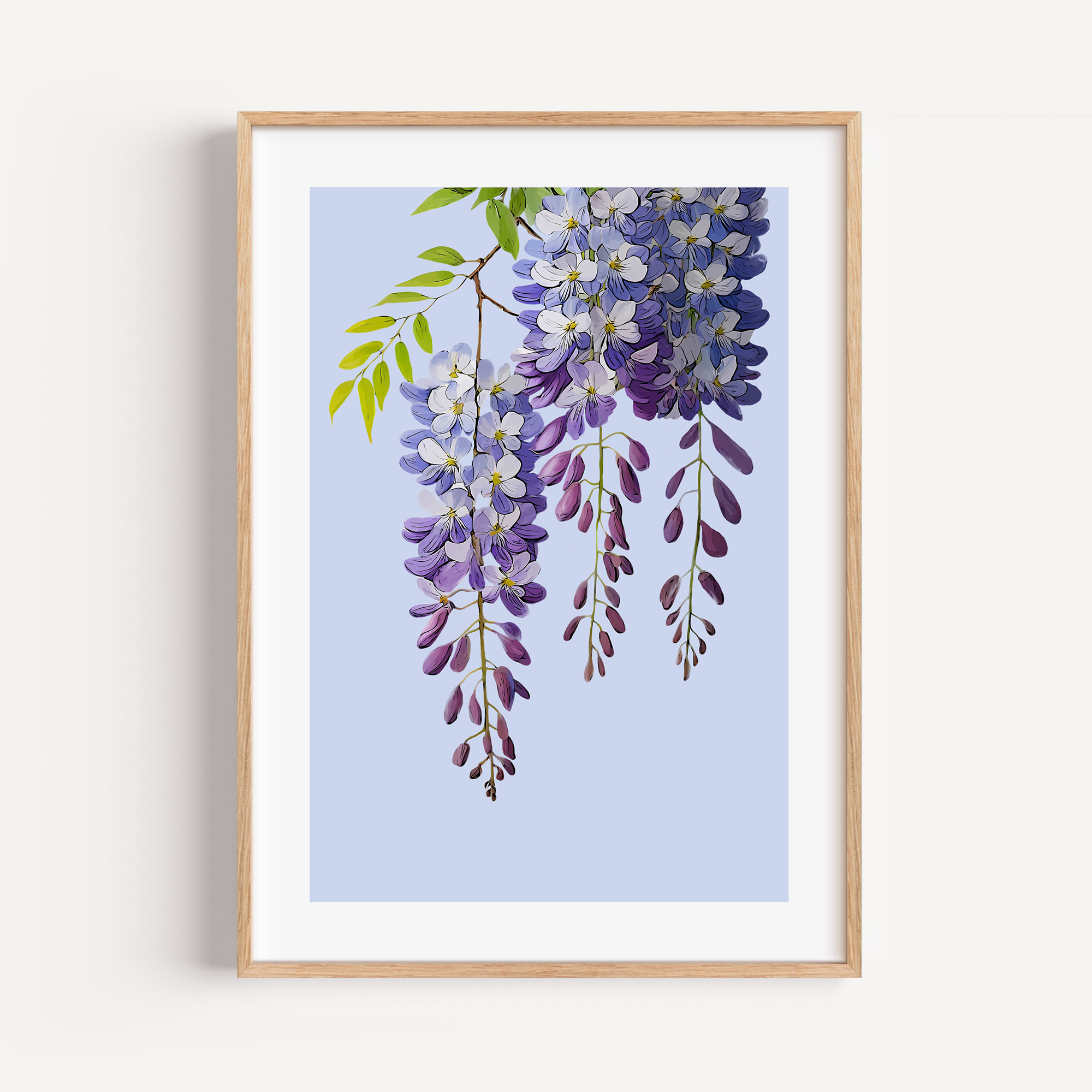 Unframed Wisteria Floral Art Print