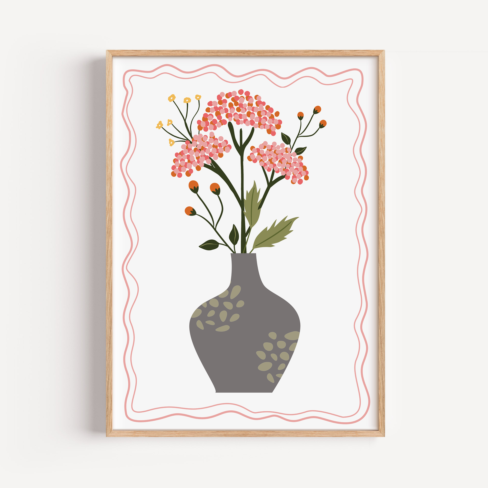 Unframed Floral Boho Pastel Art Print