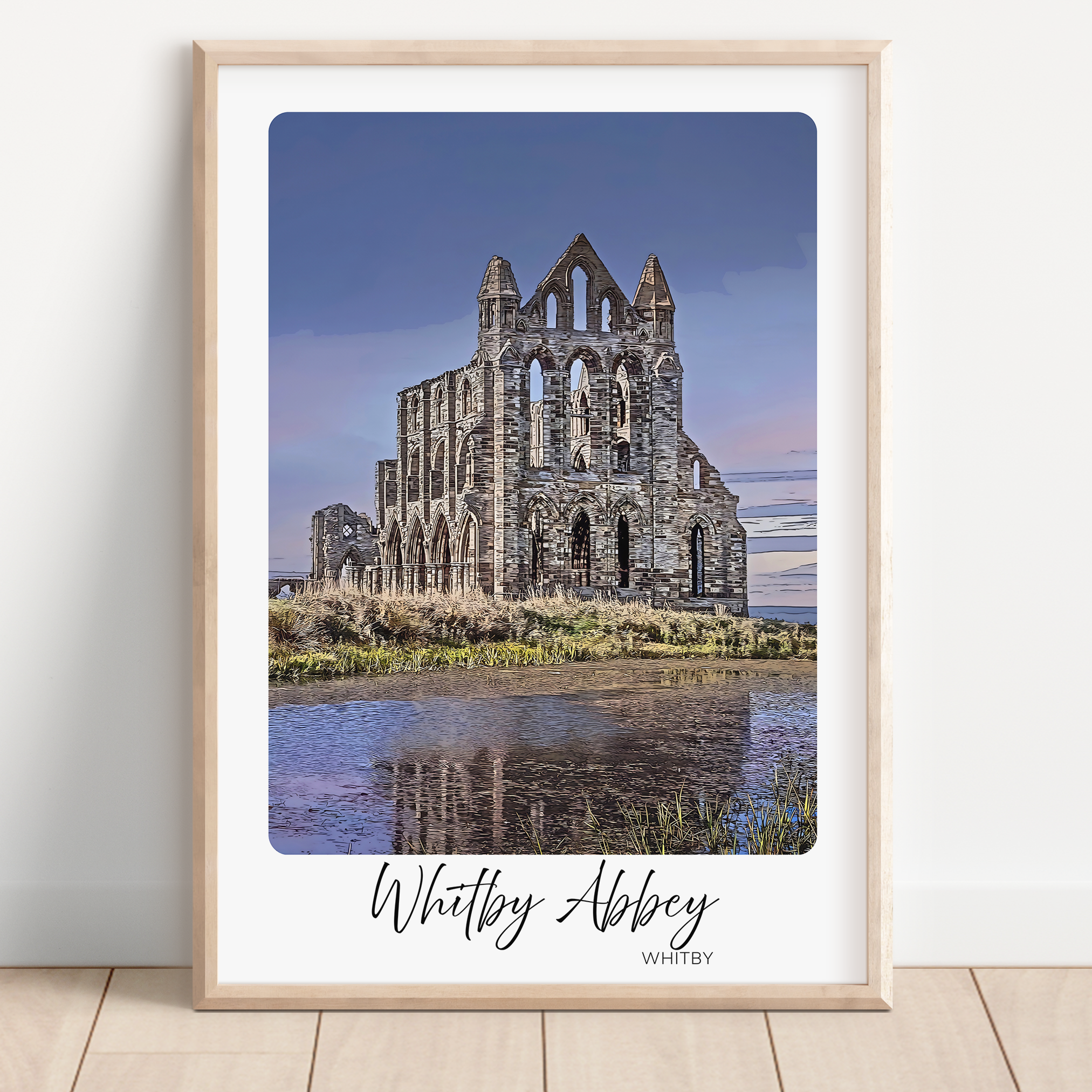 Unframed Whitby Abbey Travel Art Print