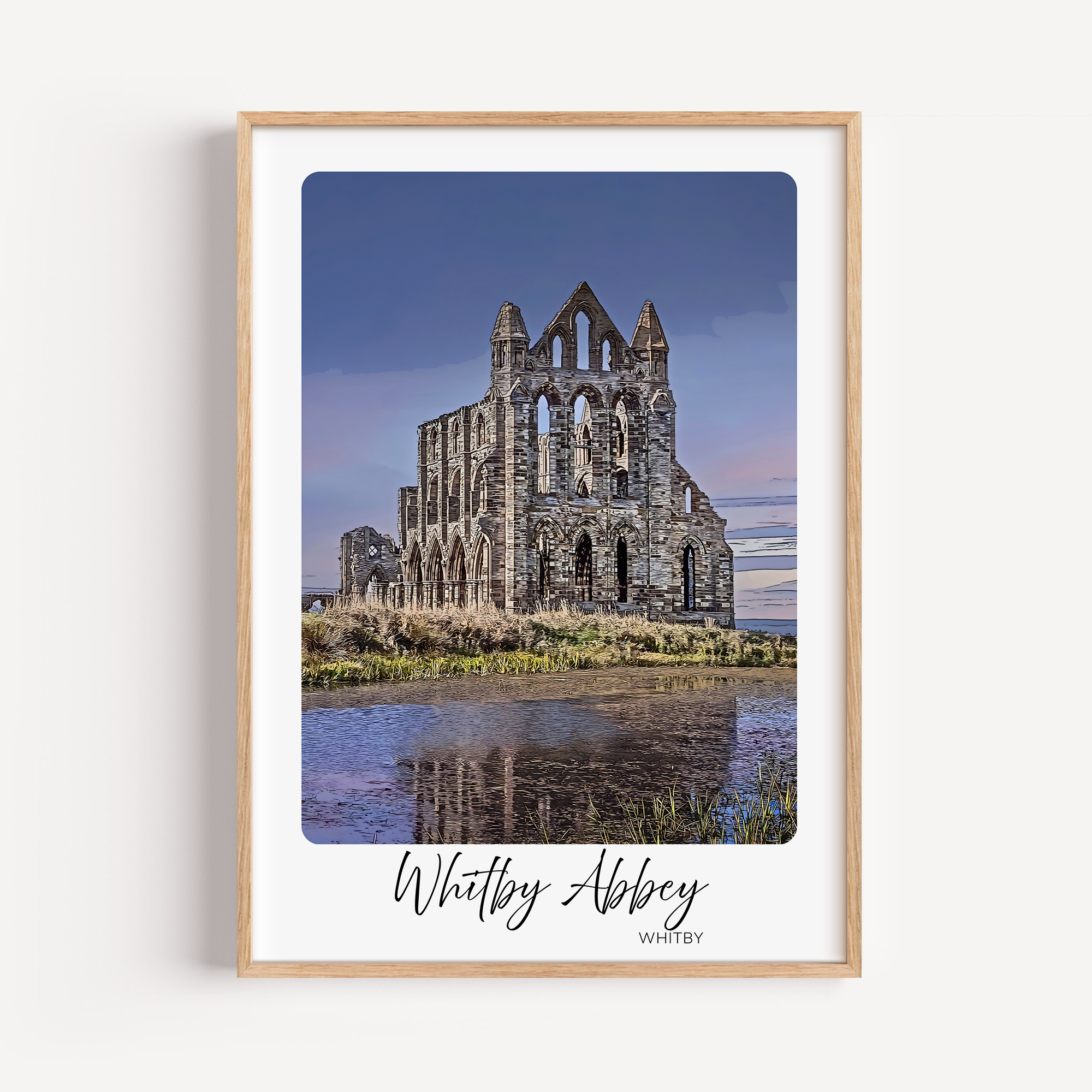 Unframed Whitby Abbey Travel Art Print
