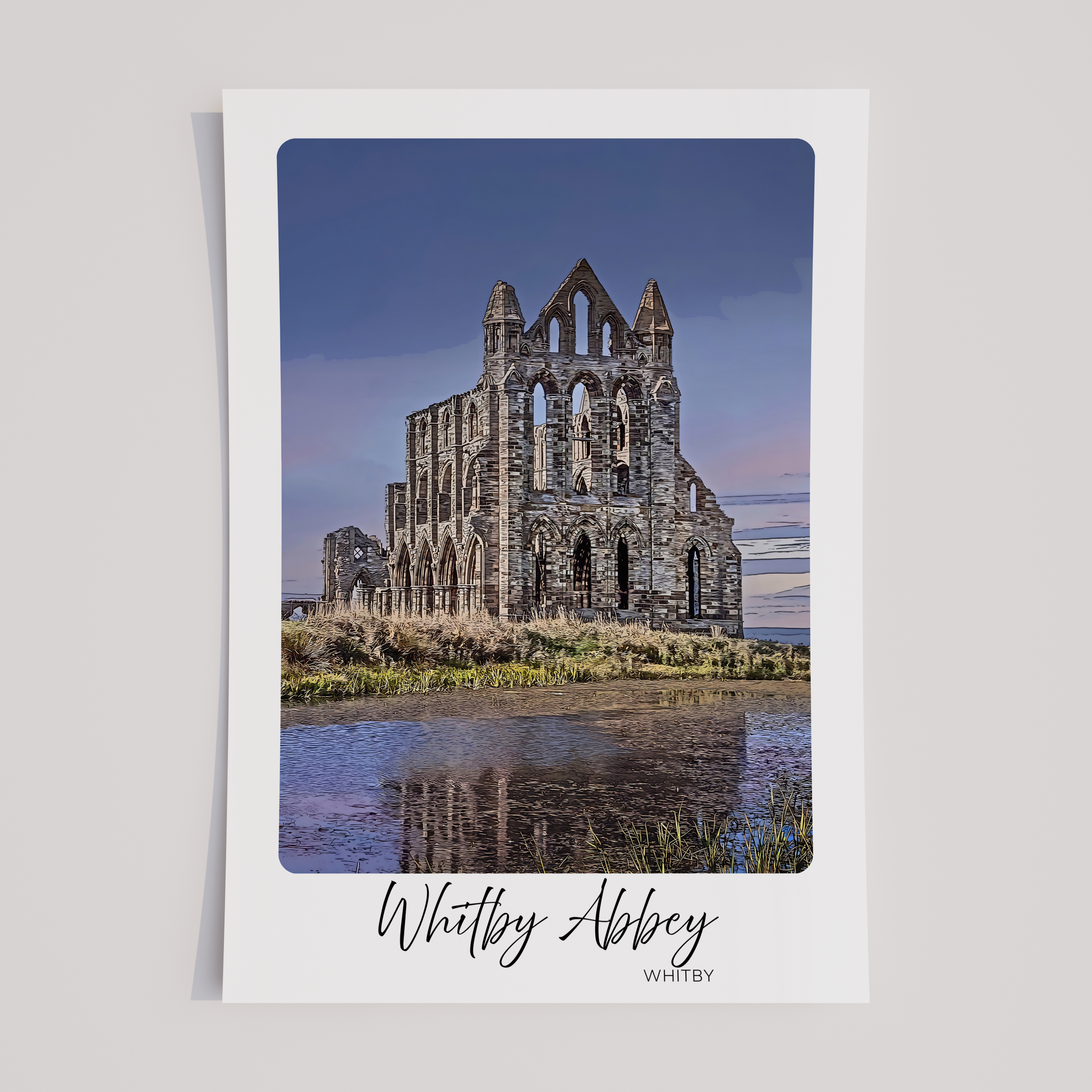 Unframed Whitby Abbey Travel Art Print