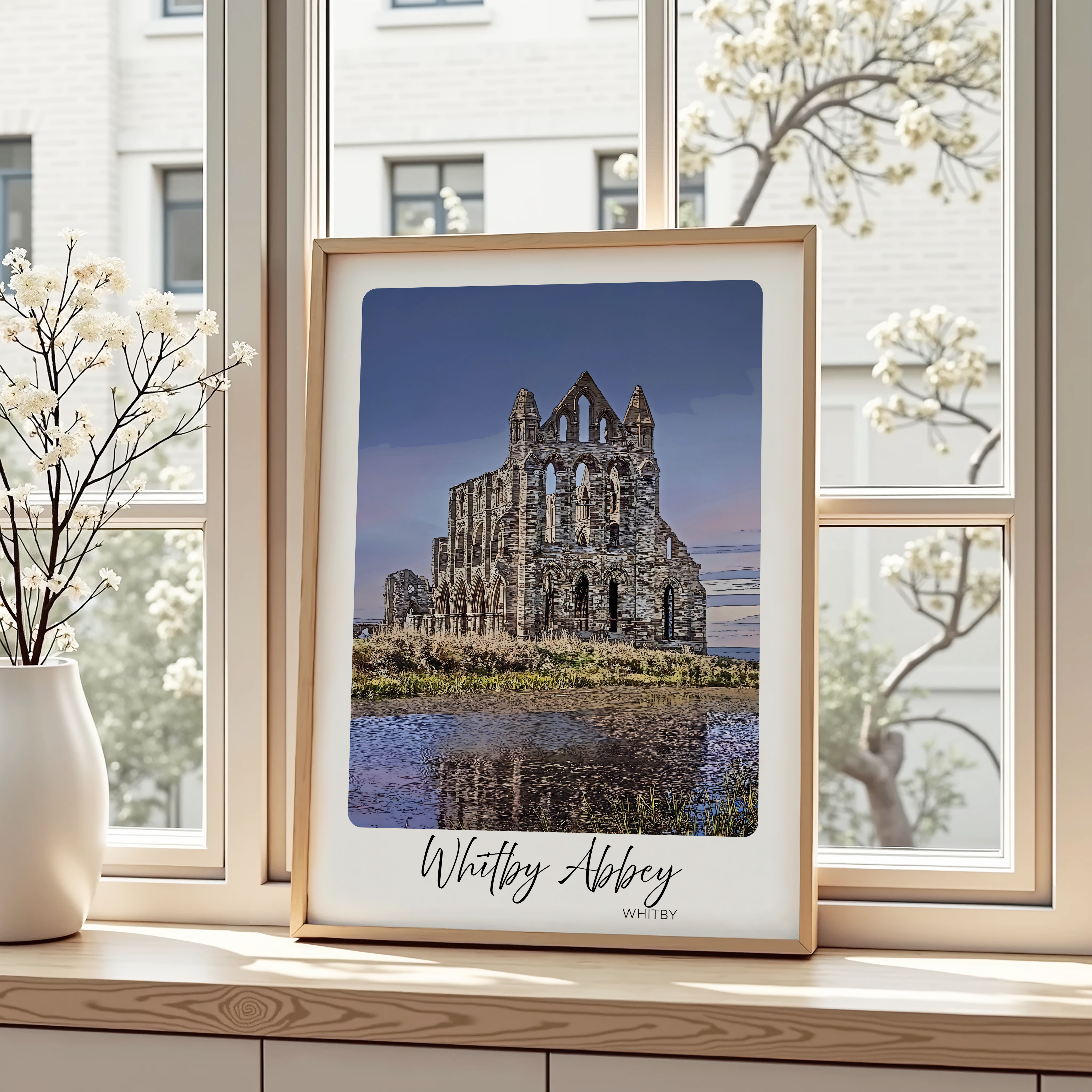Unframed Whitby Abbey Travel Art Print