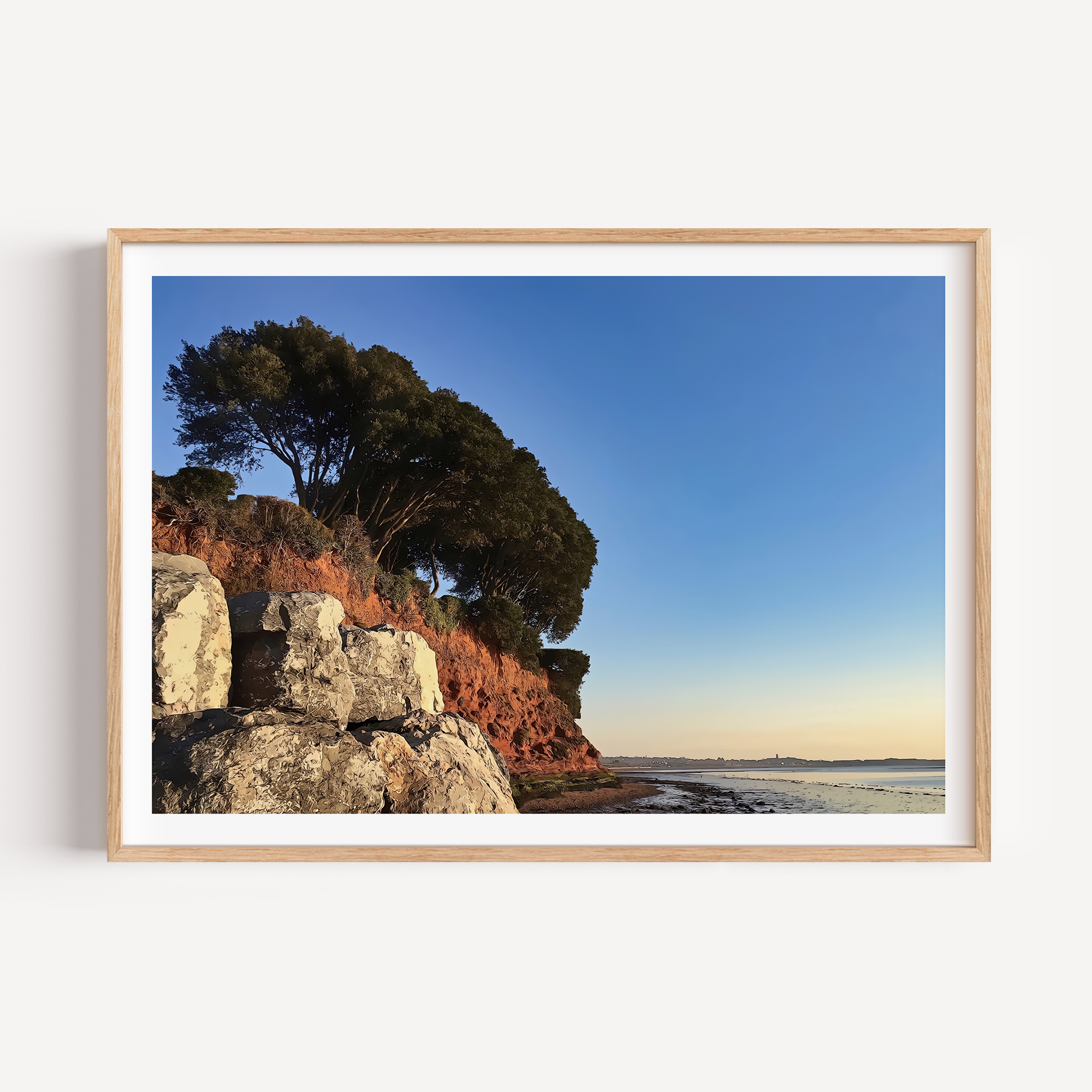 Unframed Lympstone Devon Coastal Travel Art Print