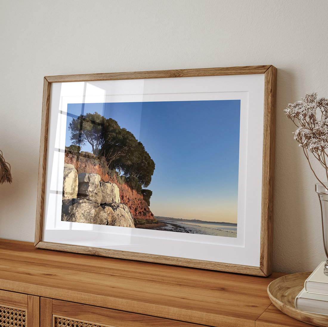 Unframed Lympstone Devon Coastal Travel Art Print