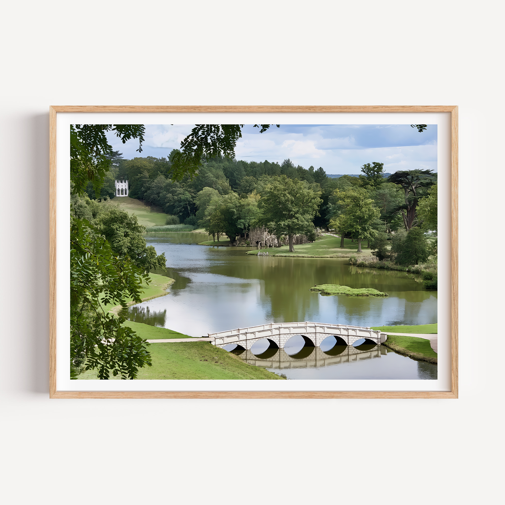 Unframed Surrey Painshill Park Travel Art Print