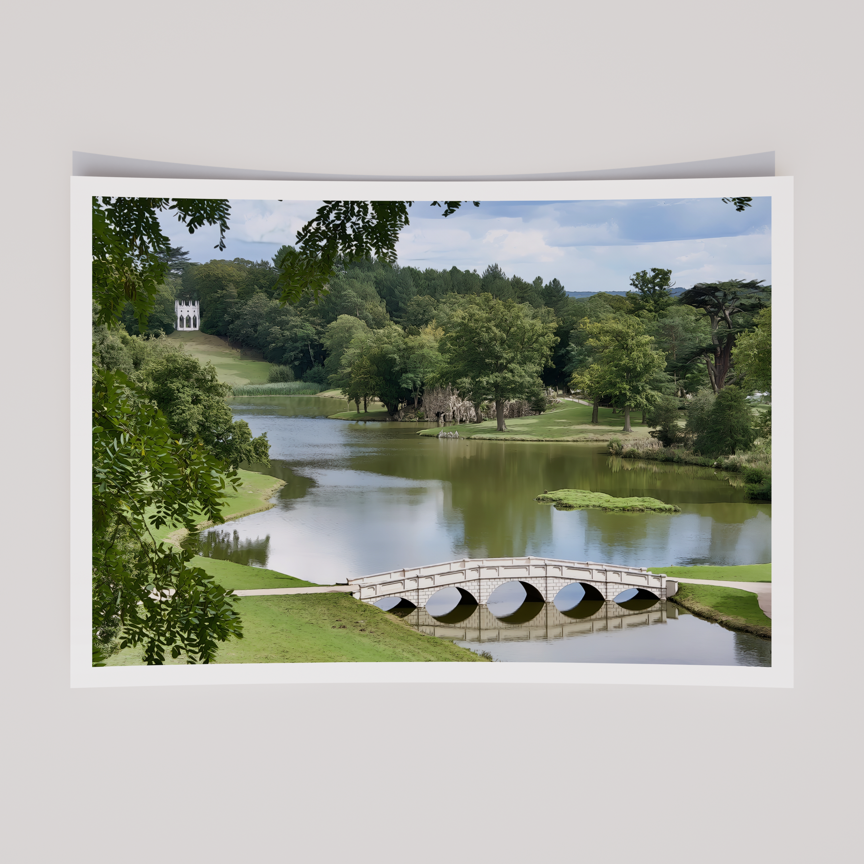 Unframed Surrey Painshill Park Travel Art Print