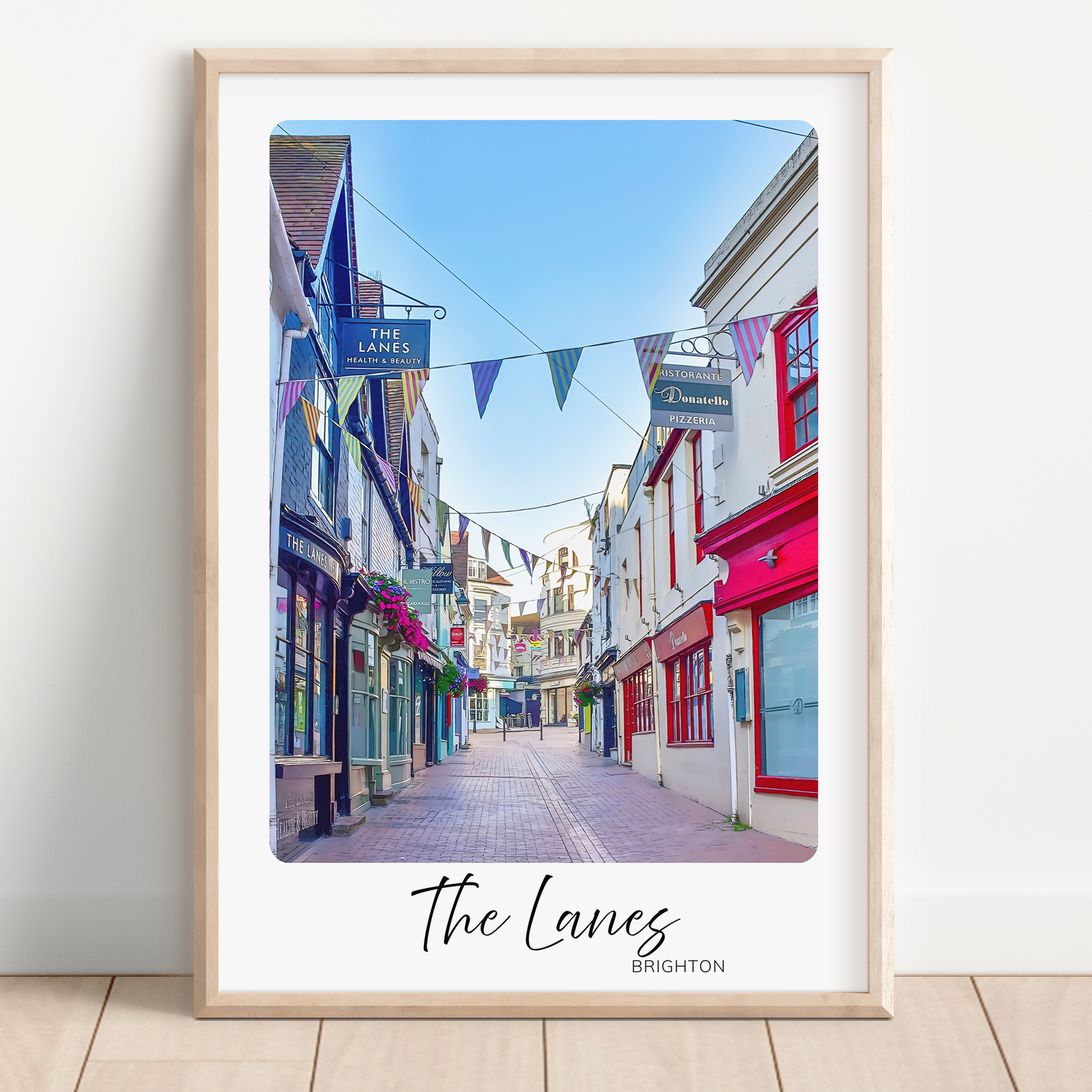 Unframed The Lanes Brighton Travel Art Print