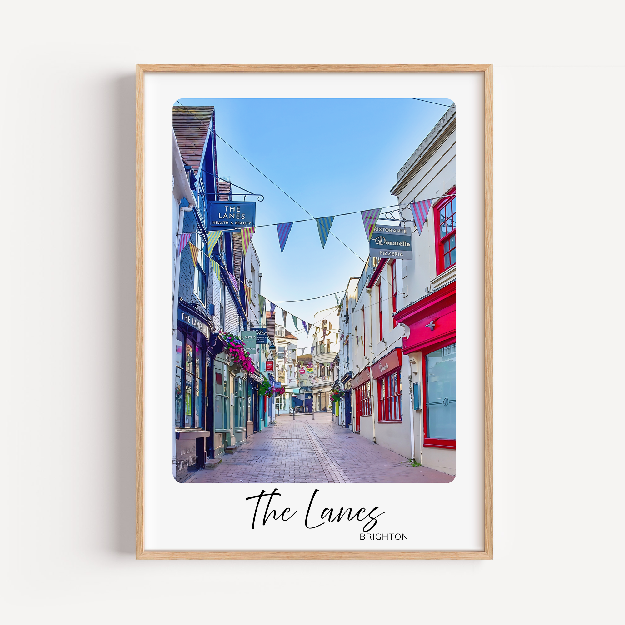 Unframed The Lanes Brighton Travel Art Print