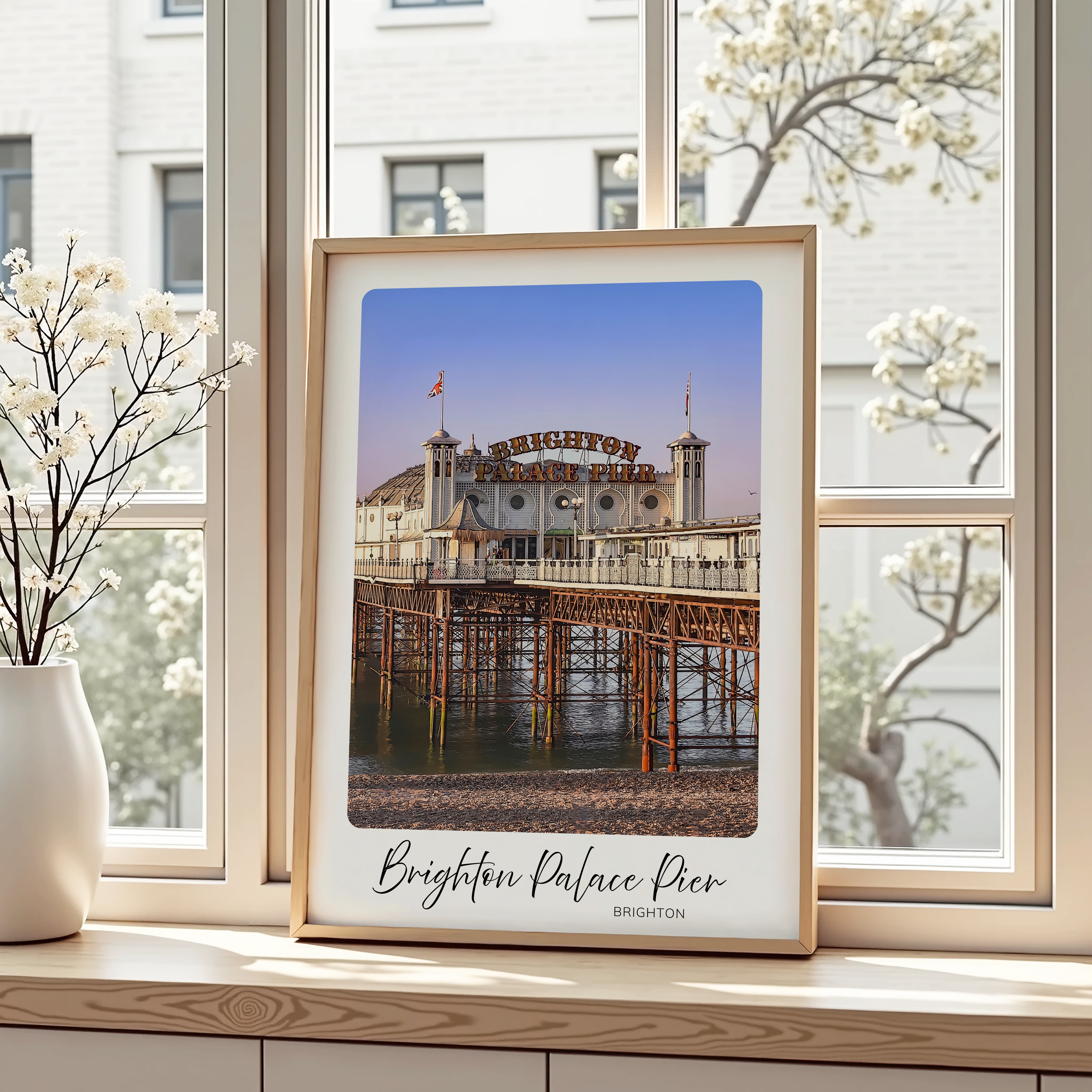 Unframed Brighton Palace Pier Beach Travel Art Print 