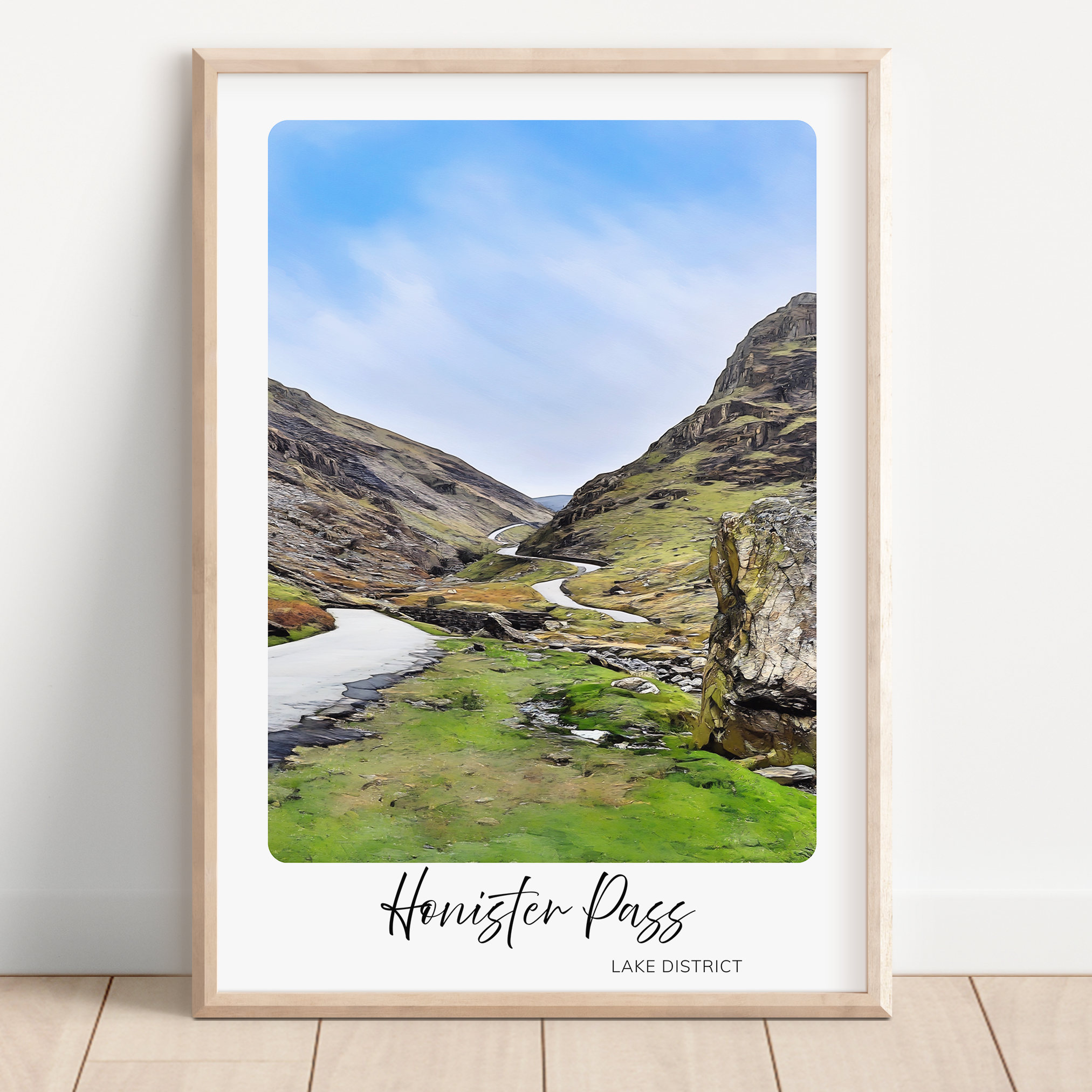 Unframed Lake District Honister Pass Travel Art Print 