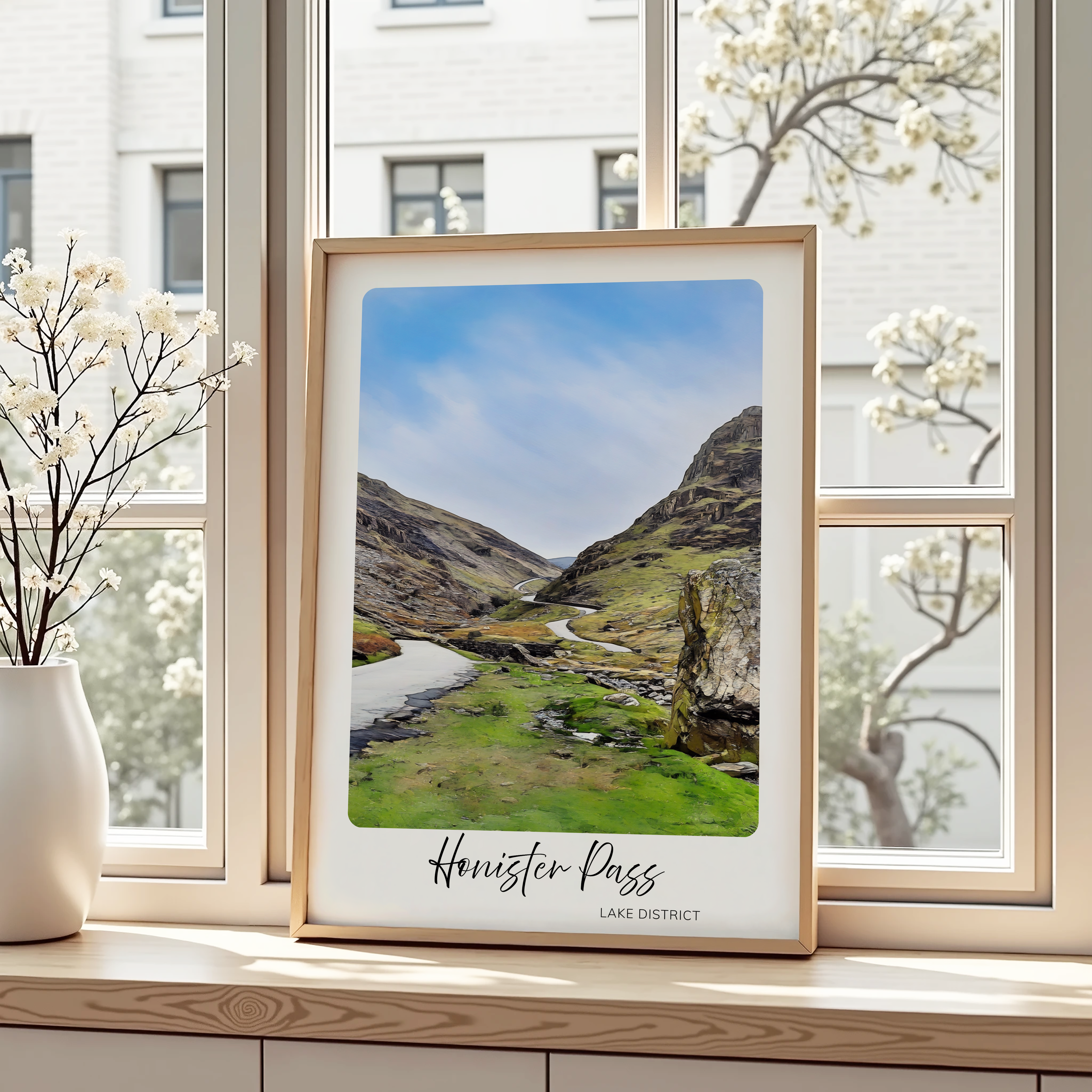 Unframed Lake District Honister Pass Travel Art Print 