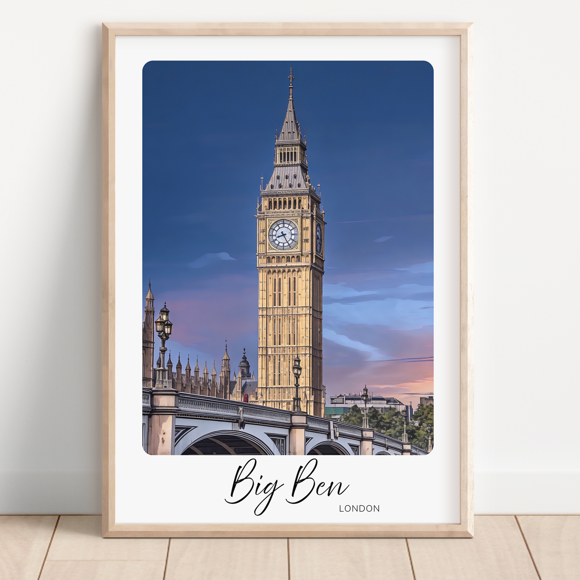 Unframed Big Ben London Travel Art Print 