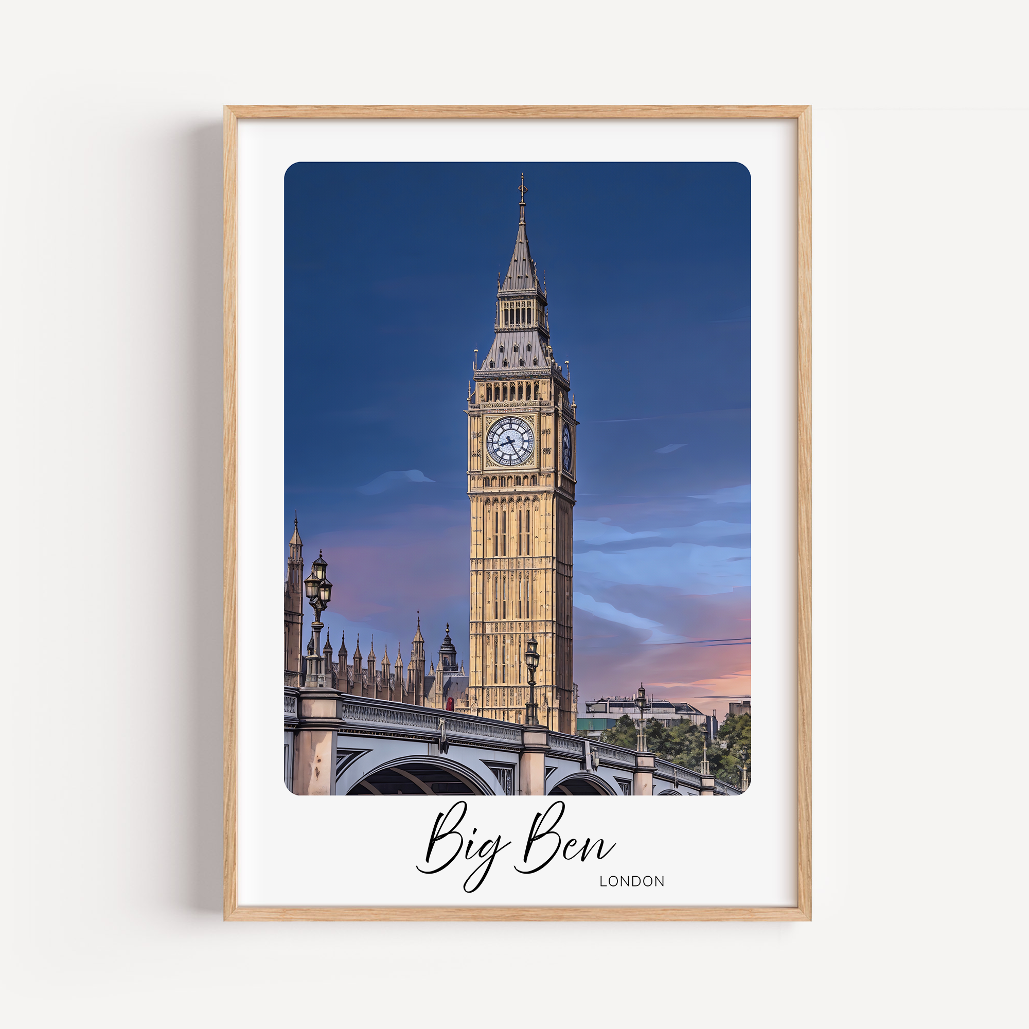 Unframed Big Ben London Travel Art Print 