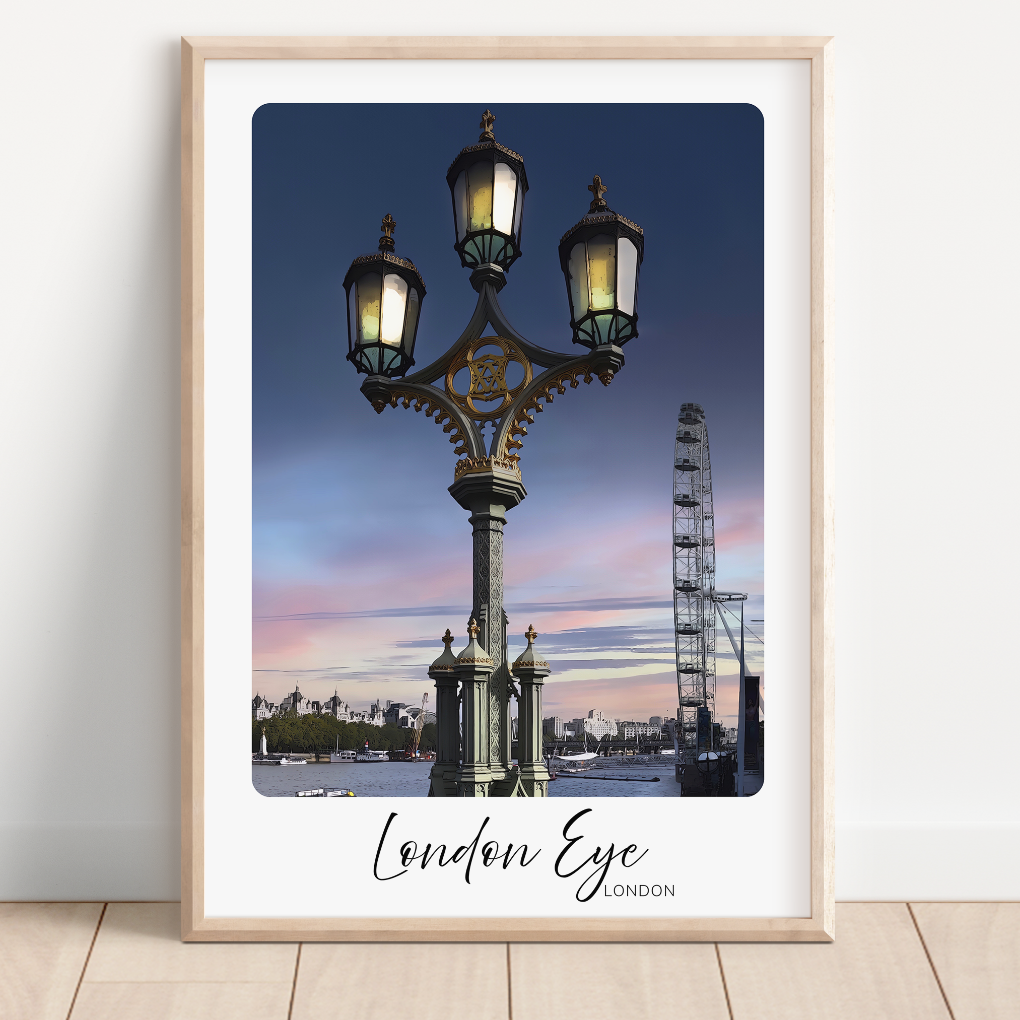 Unframed London Eye London Travel Art Print 