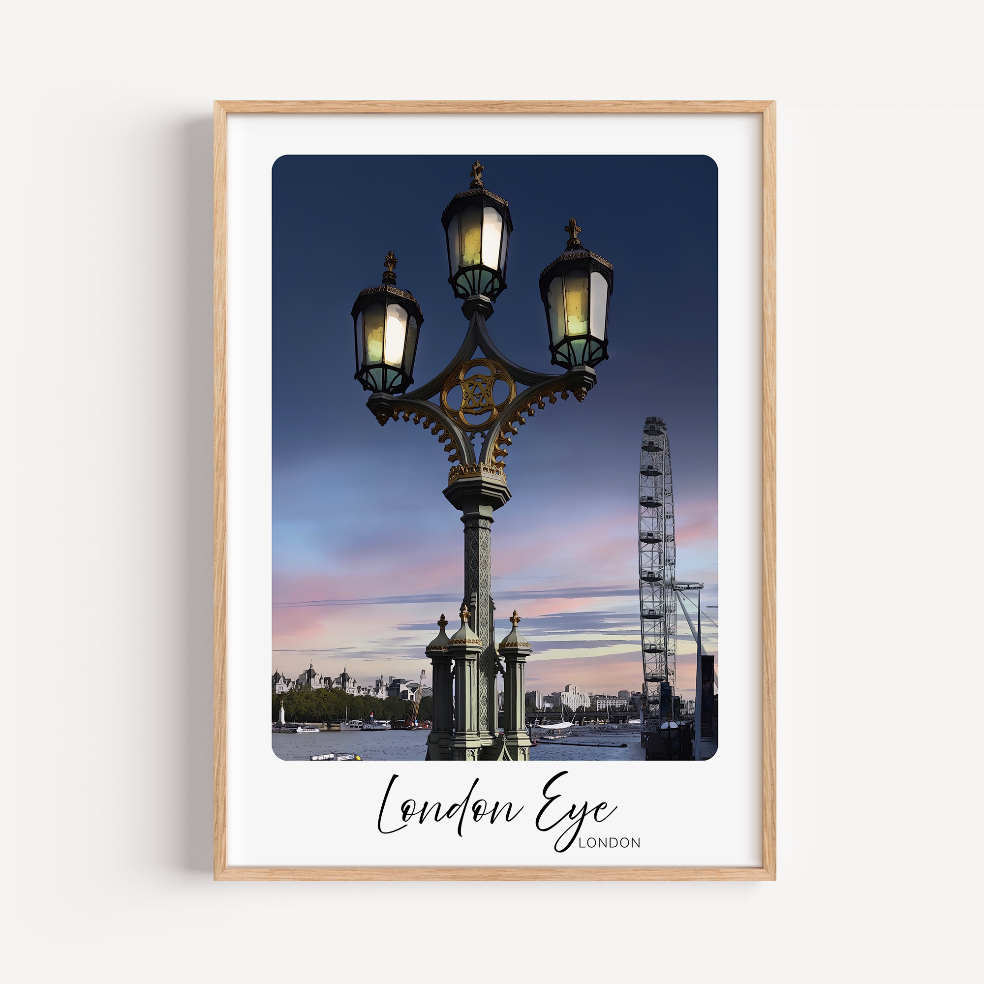 Unframed London Eye London Travel Art Print 