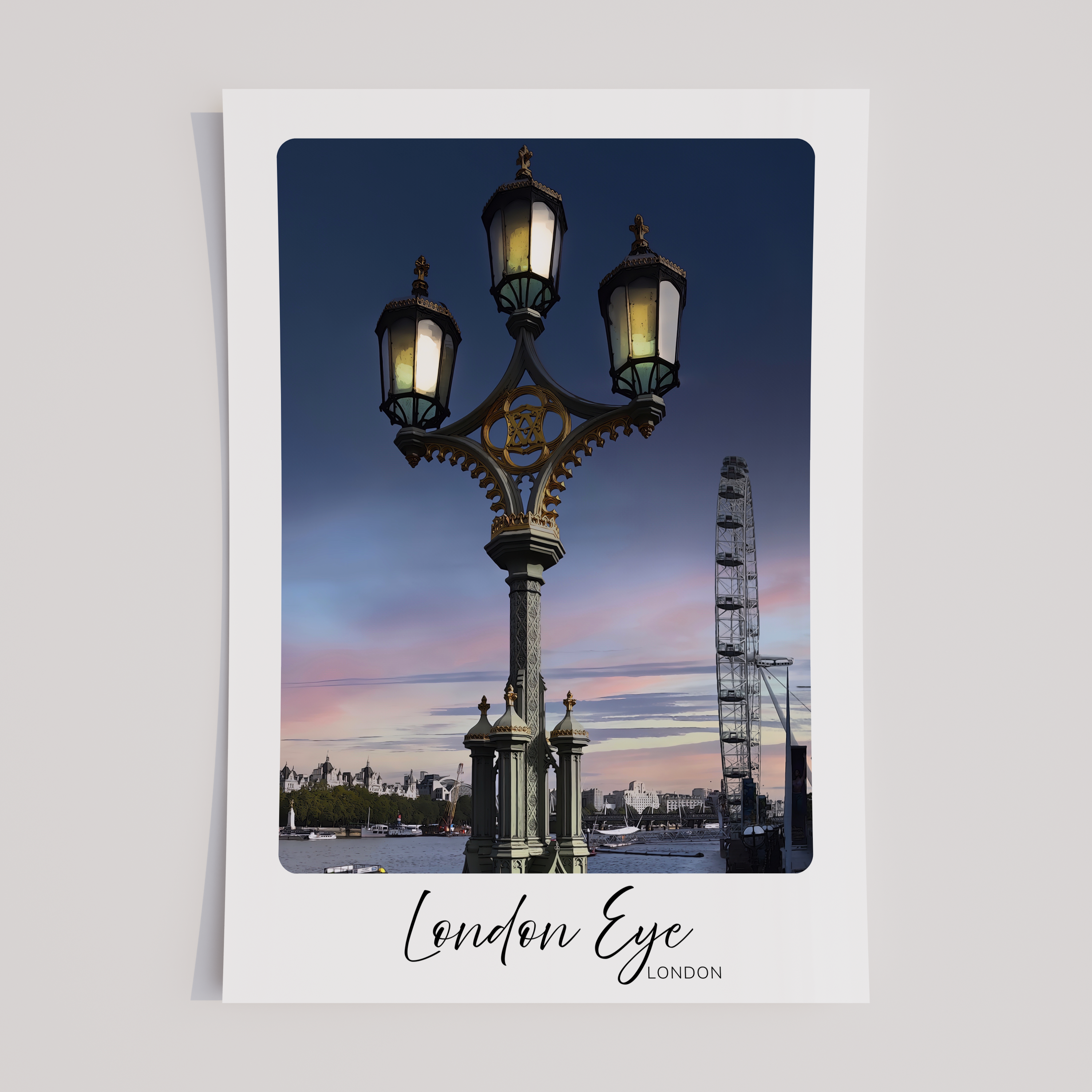 Unframed London Eye London Travel Art Print 