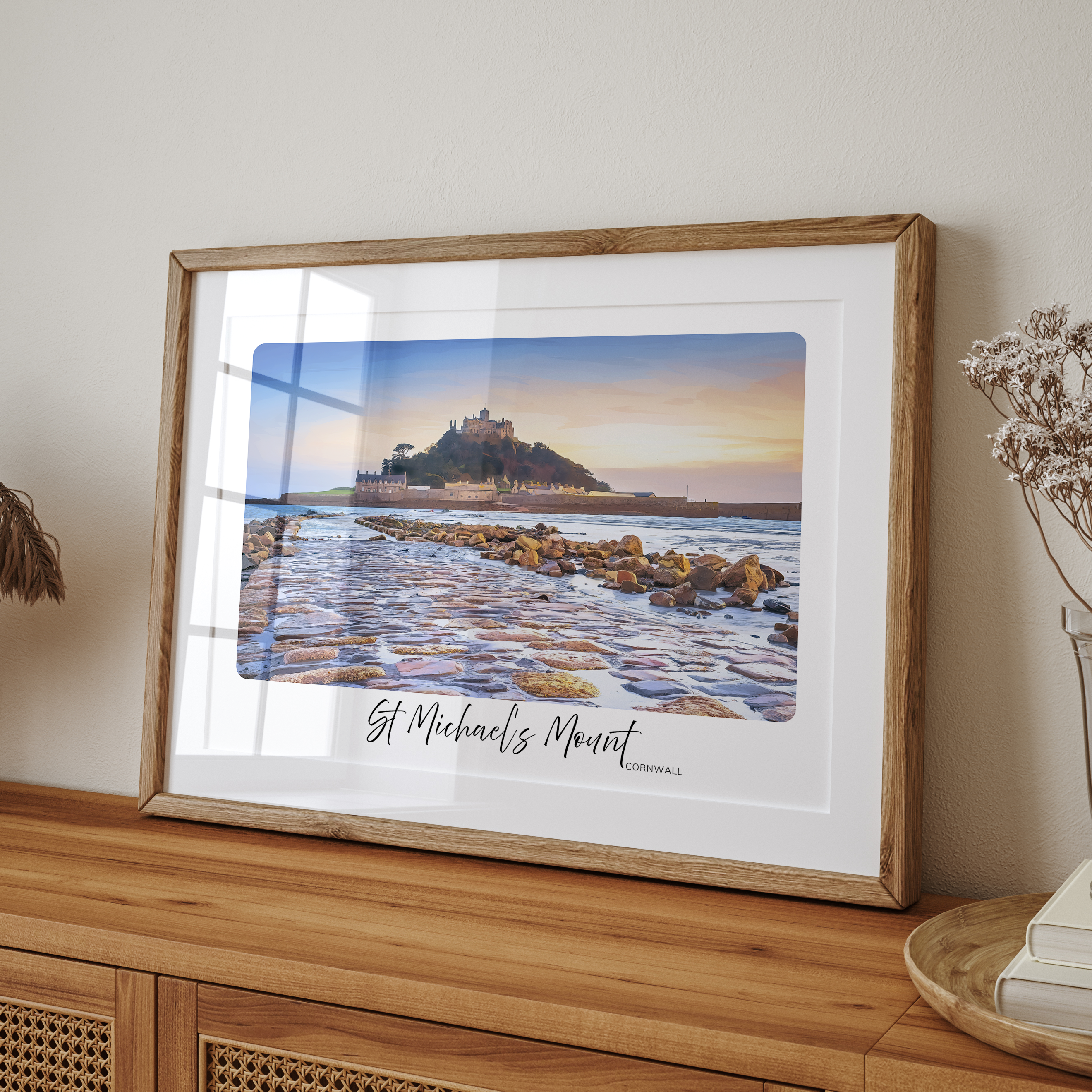 Unframed St Michael's Mount Cornwall Travel Art Print 