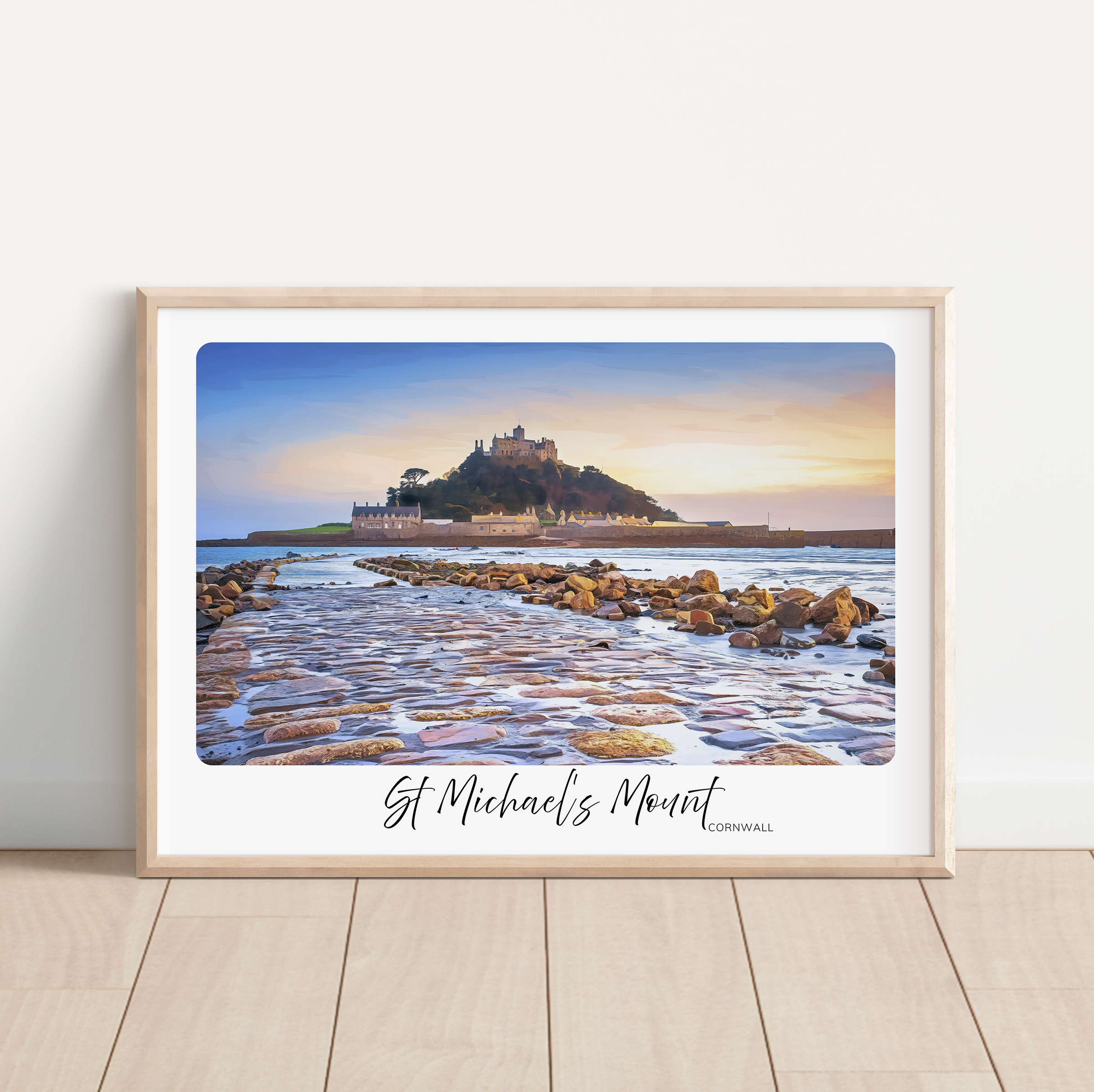 Unframed St Michael's Mount Cornwall Travel Art Print 