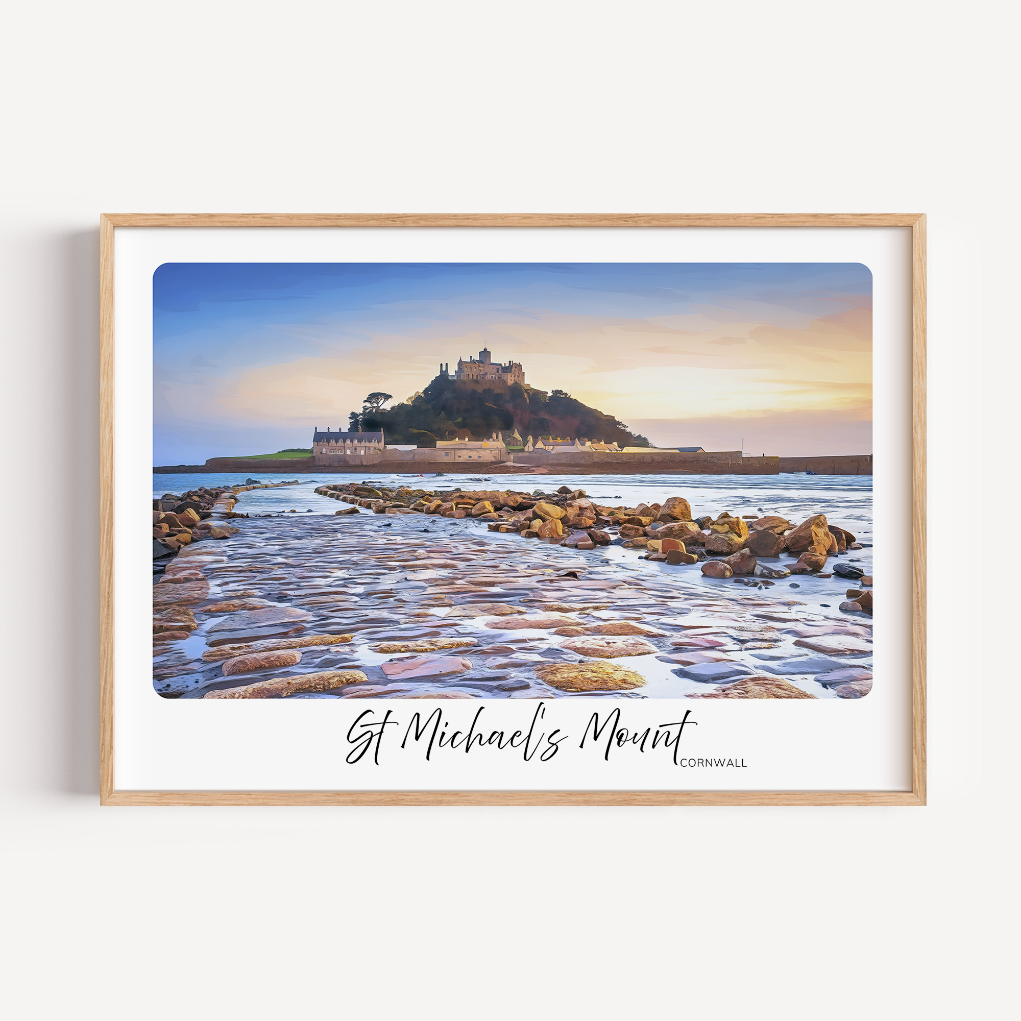 Unframed St Michael's Mount Cornwall Travel Art Print 
