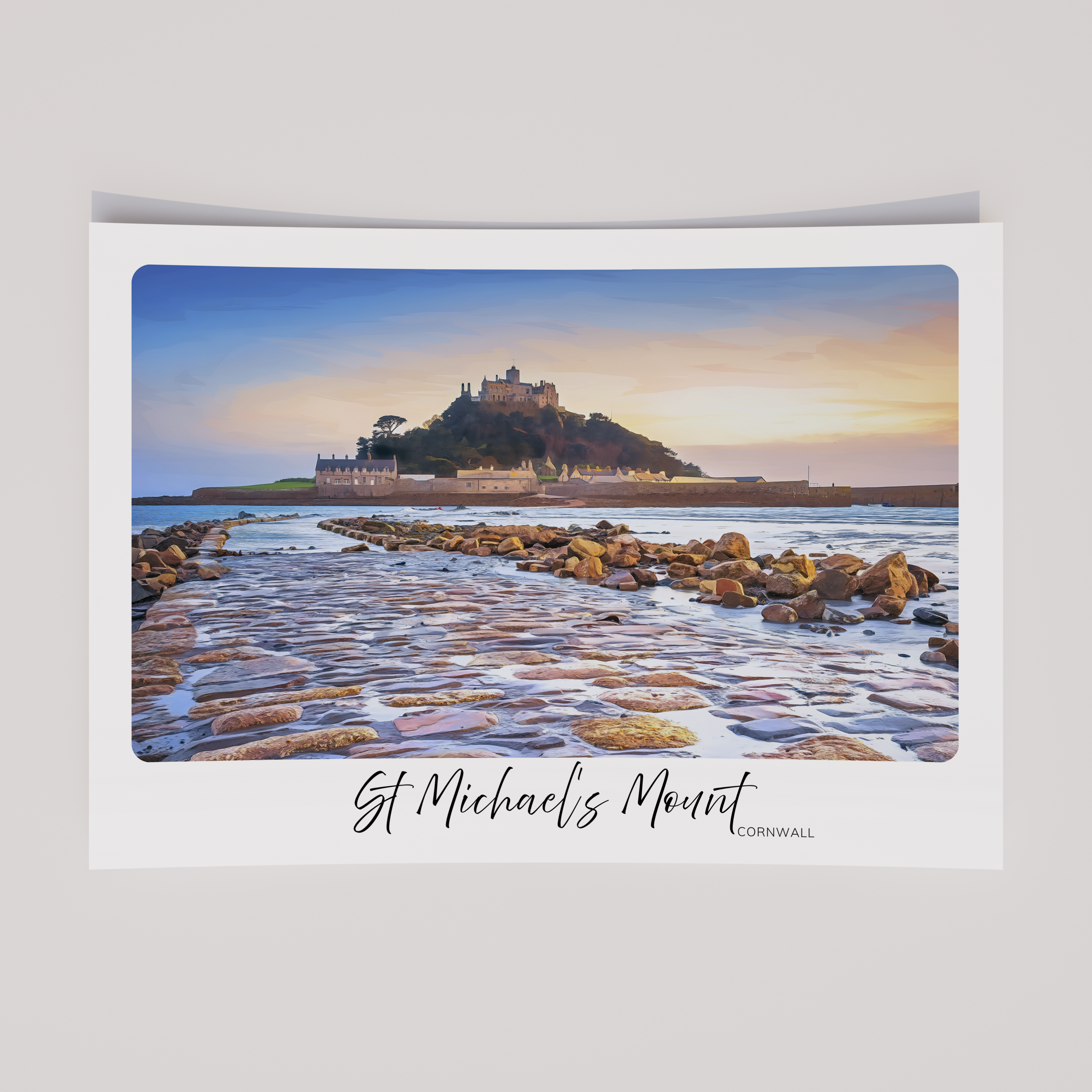 Unframed St Michael's Mount Cornwall Travel Art Print 