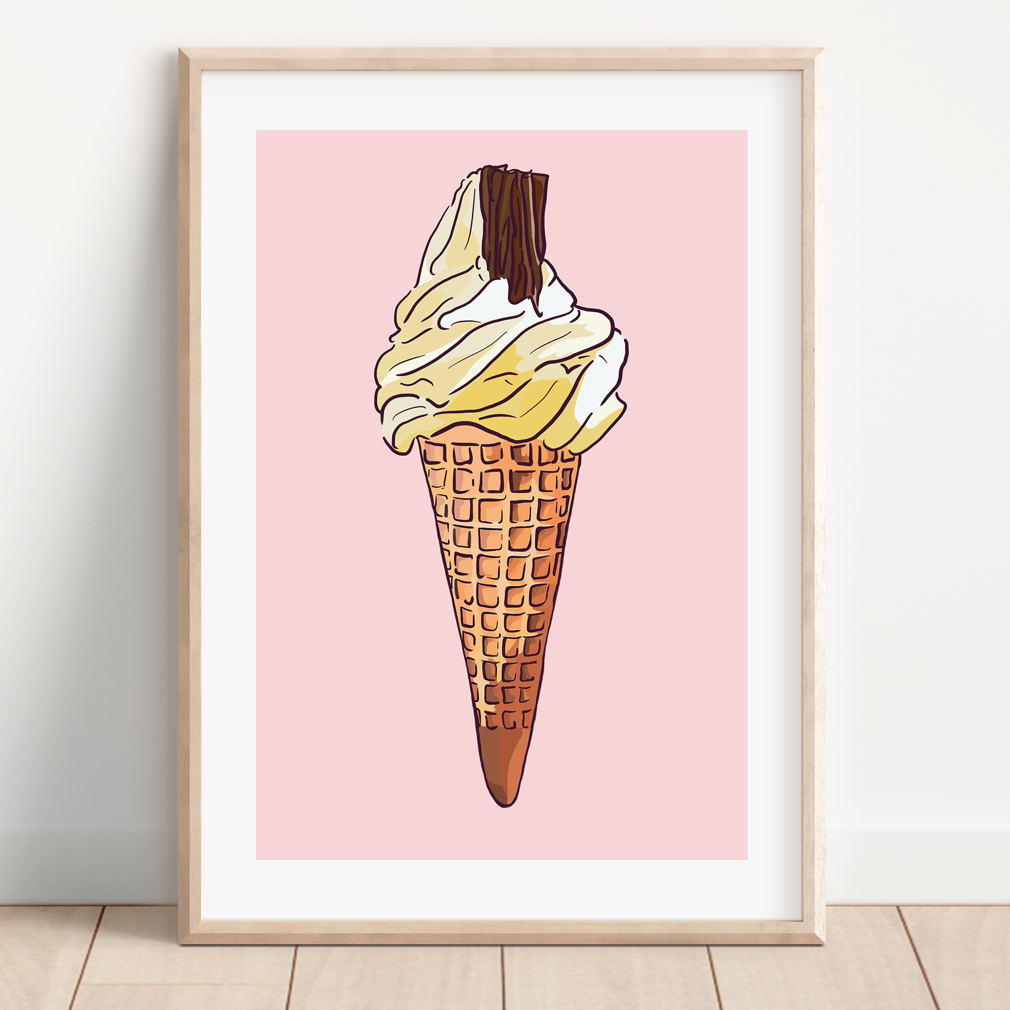 Unframed 99 Ice Cream Print Art
