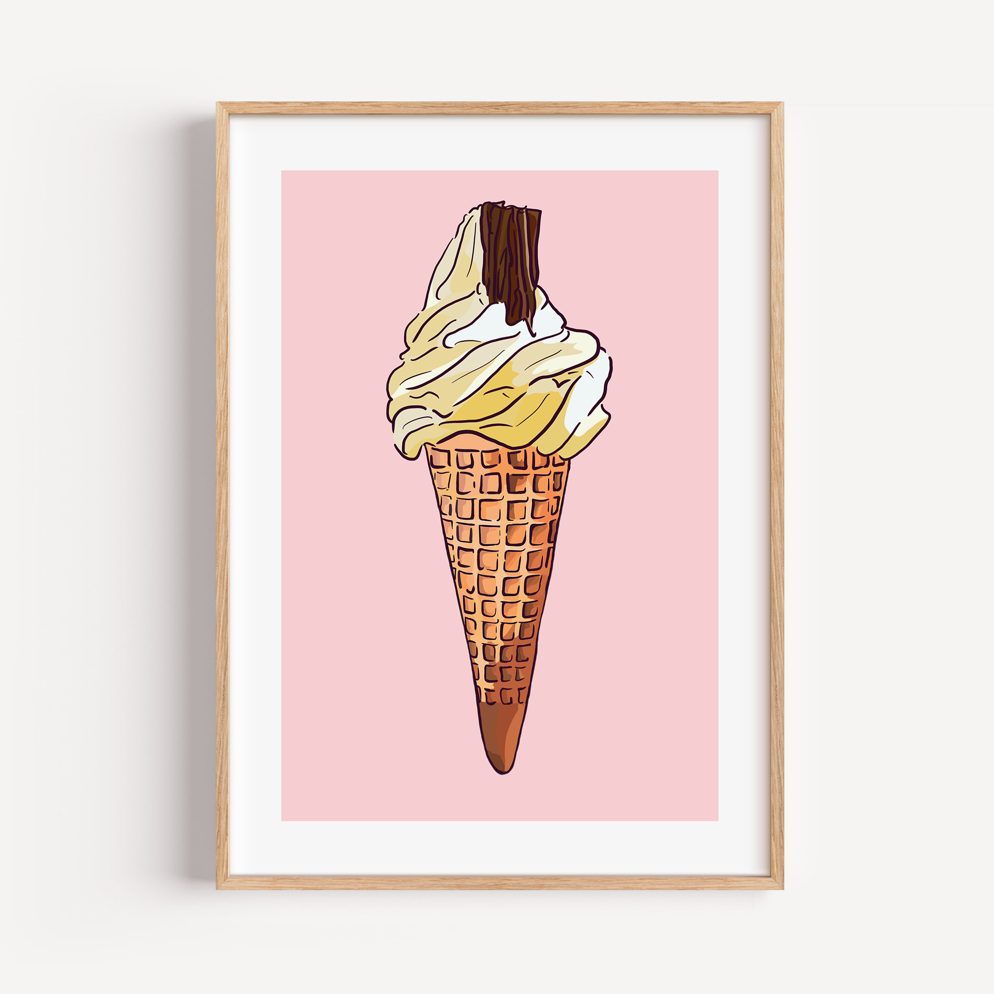 Unframed 99 Ice Cream Print Art