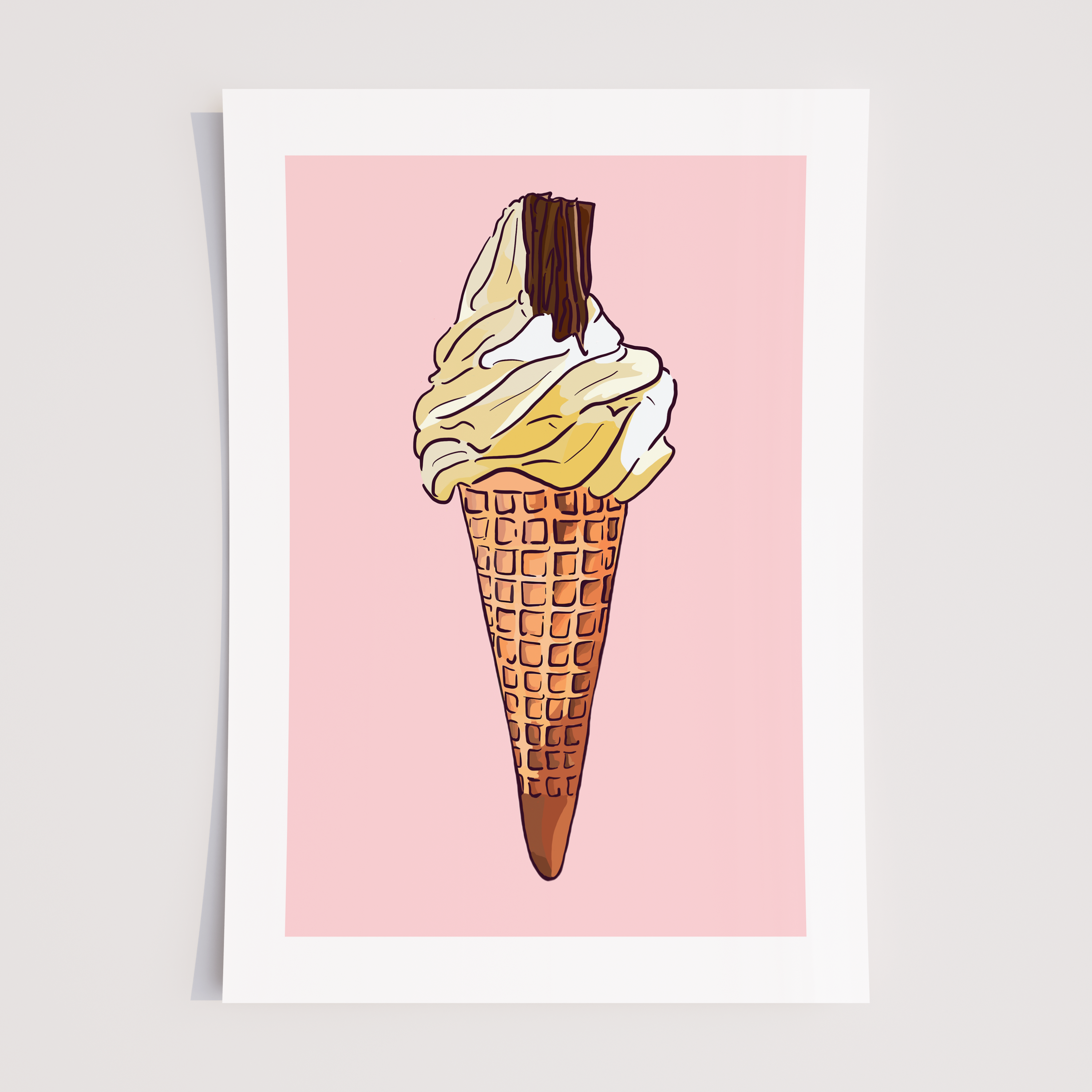 Unframed 99 Ice Cream Print Art