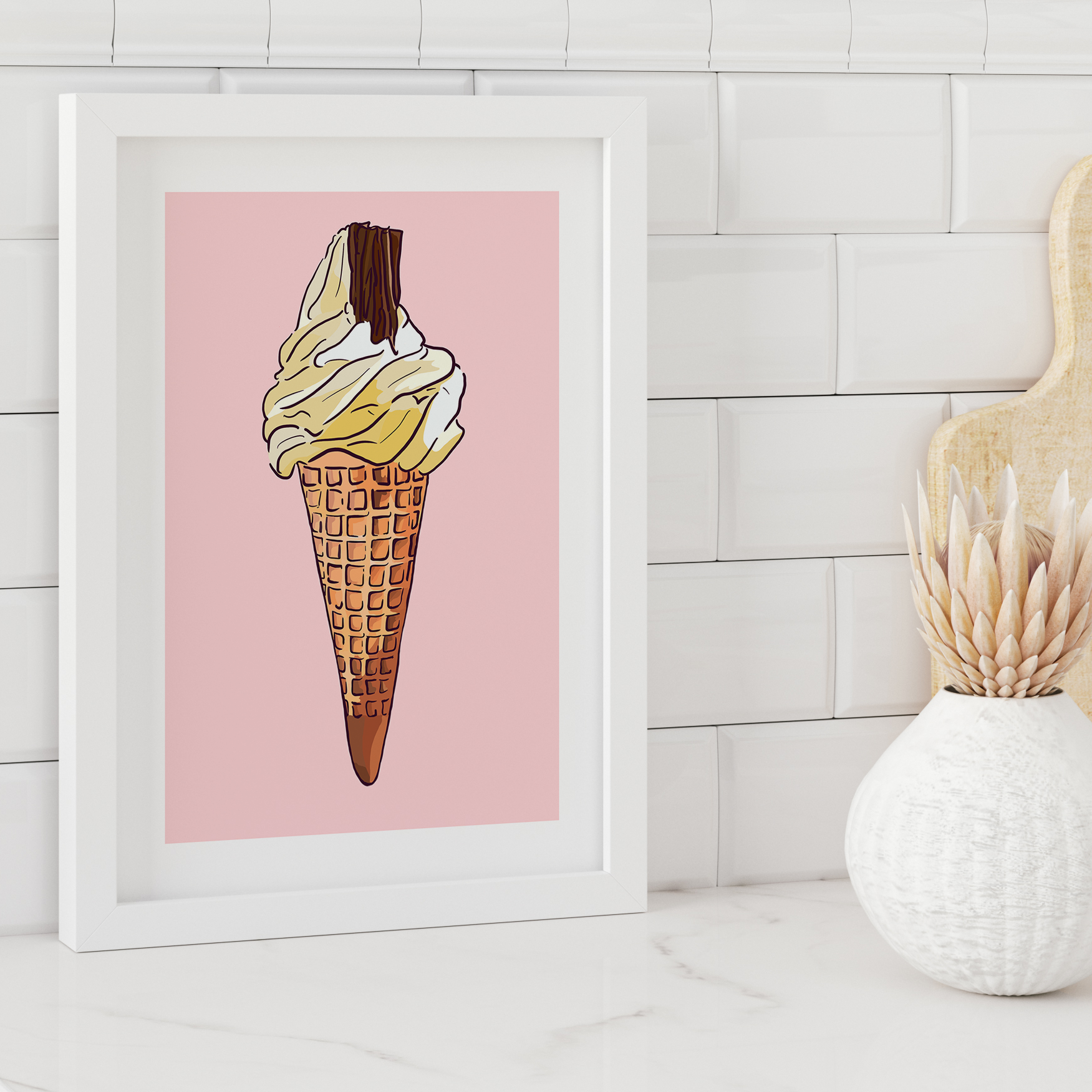 Unframed 99 Ice Cream Print Art