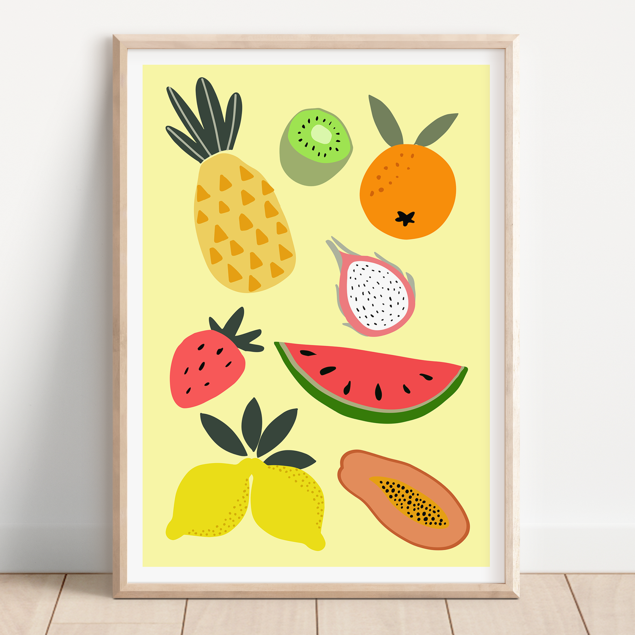 Unframed Tropical Fruit Colourful Kitchen Print