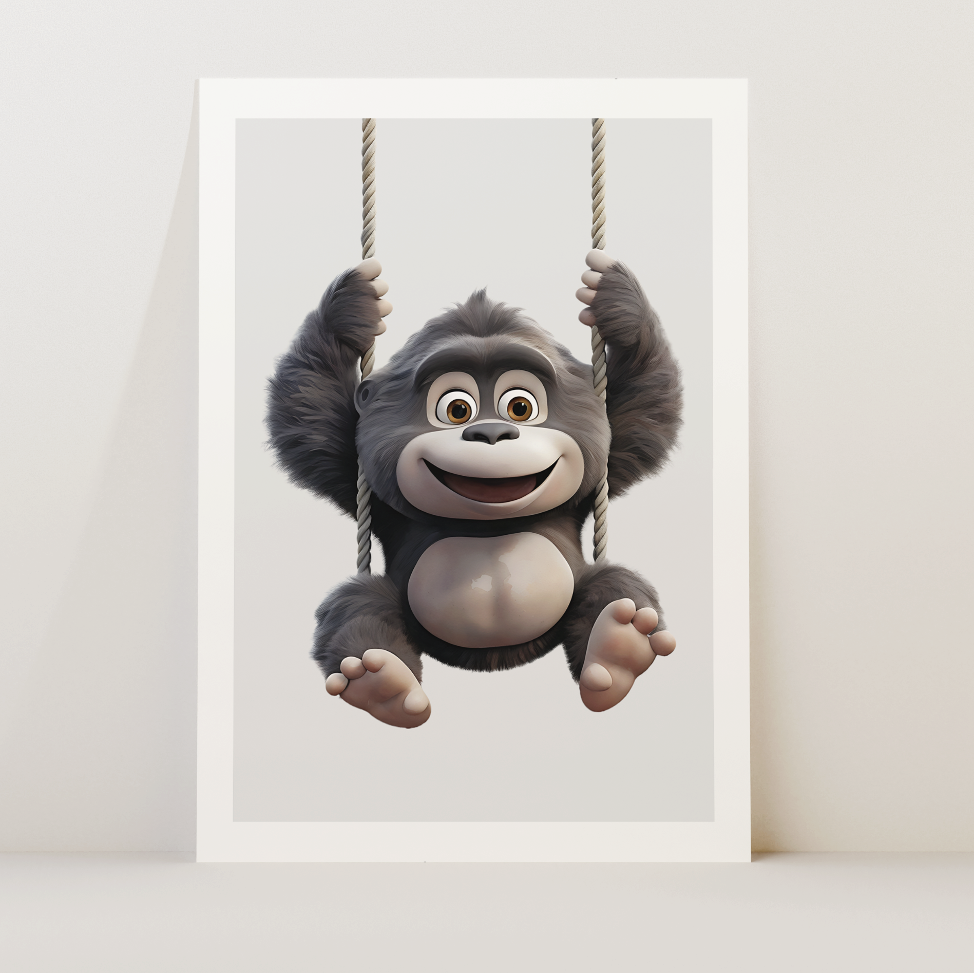 Unframed Baby Safari Animal Nursery Art Print