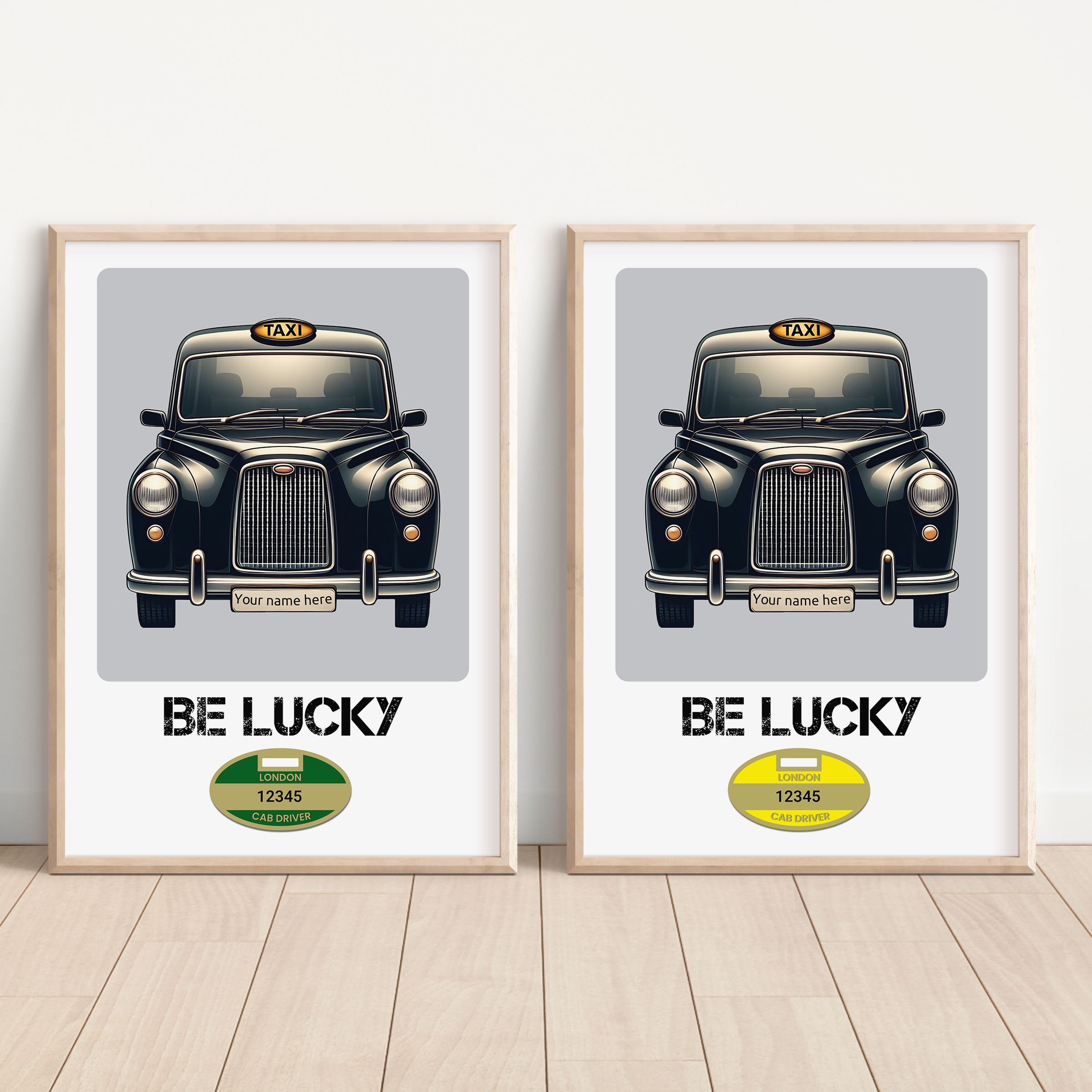 Unframed Personalised Taxi Art Print