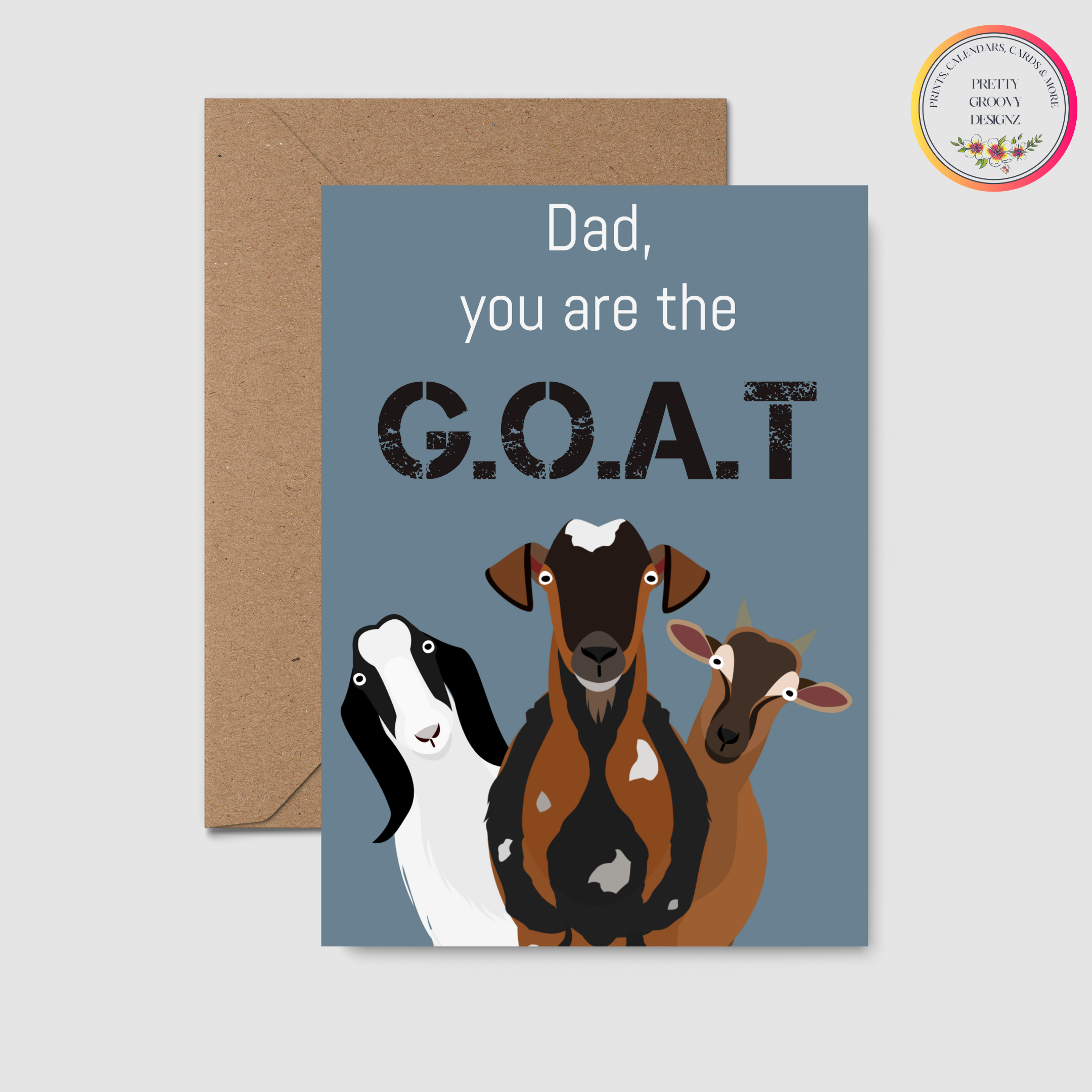 Dad, You Are The G.O.A.T Card - Father's Day Card